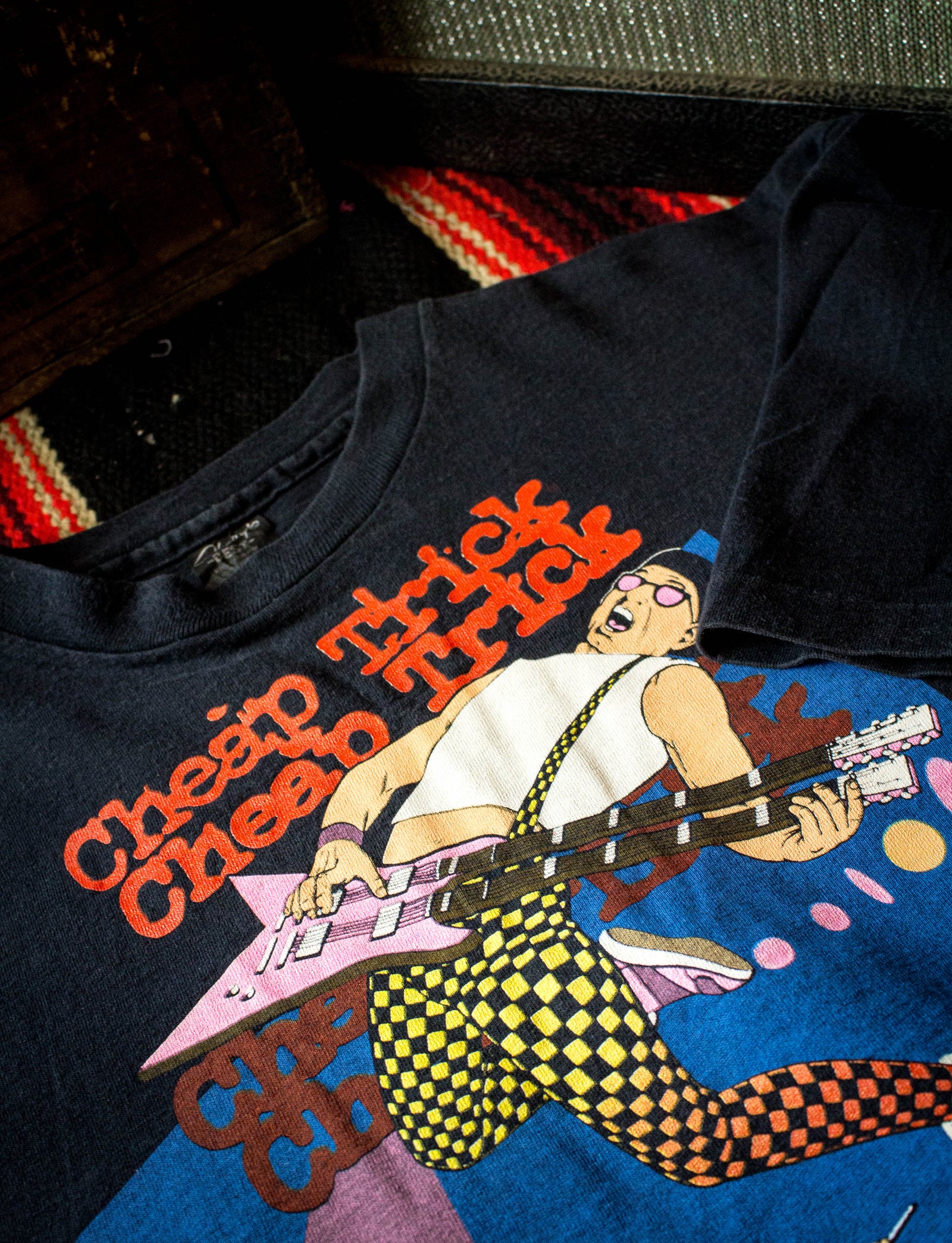 Vintage 1990 Cheap Trick Busted Tour Black Concert T Shirt XL 