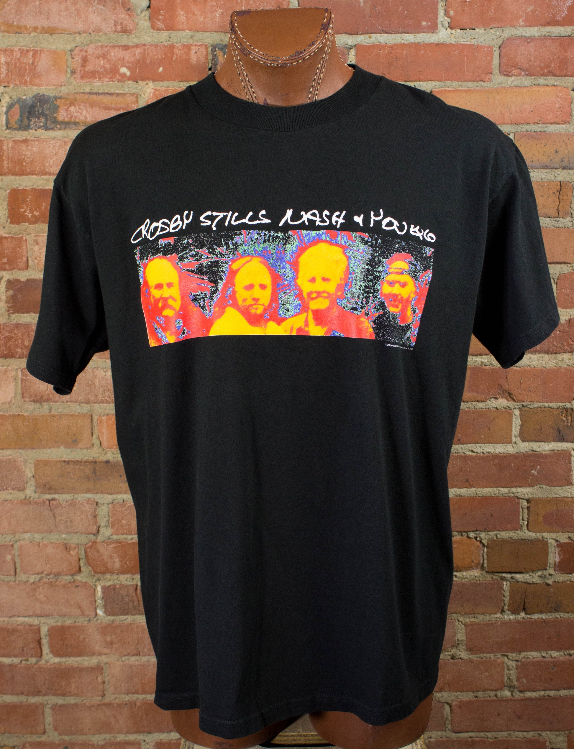 Crosby Stills Nash and Young 2000 Looking Forward To... Black Concert T Shirt Unisex XXL