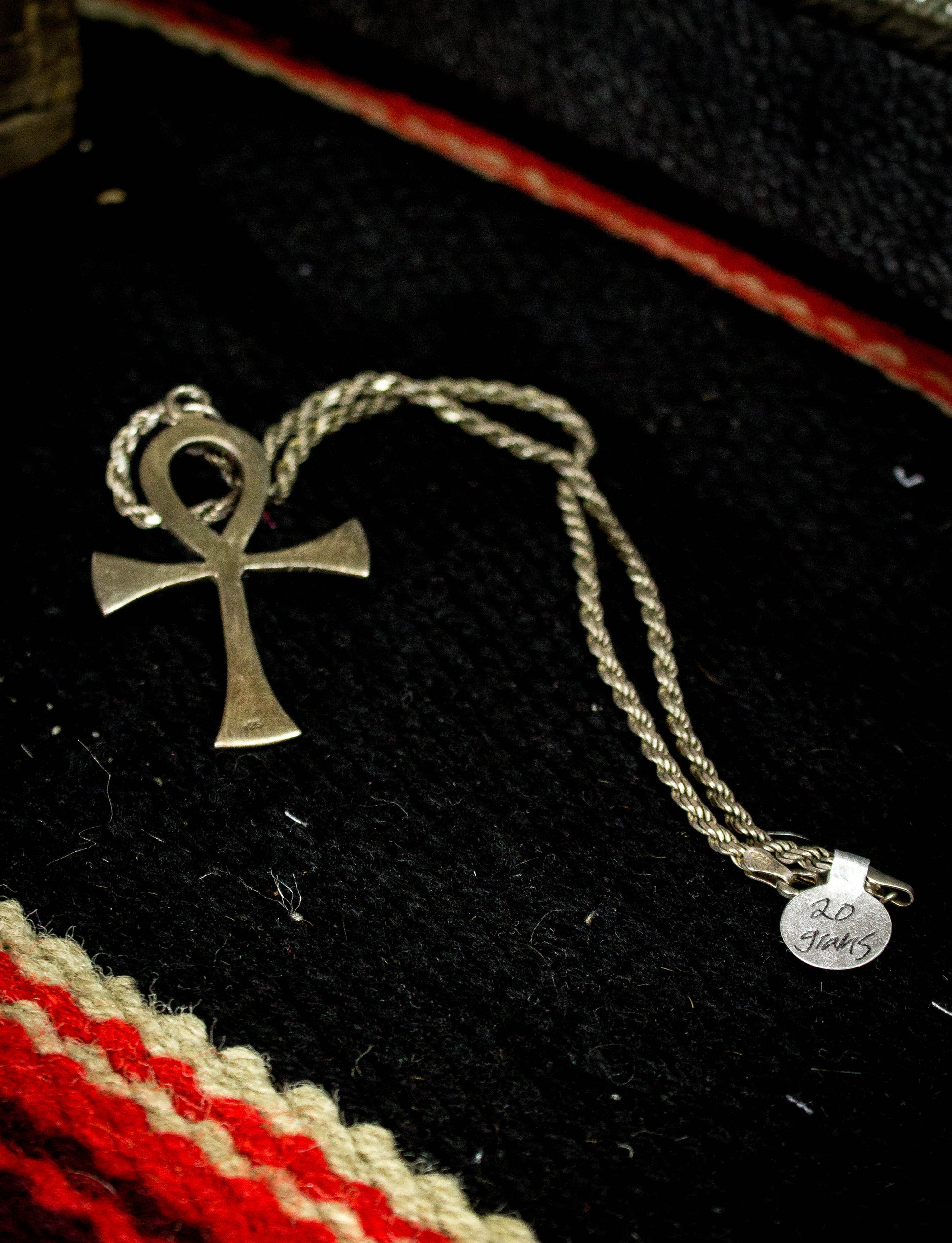 Vintage Ankh Necklace .925 Silver