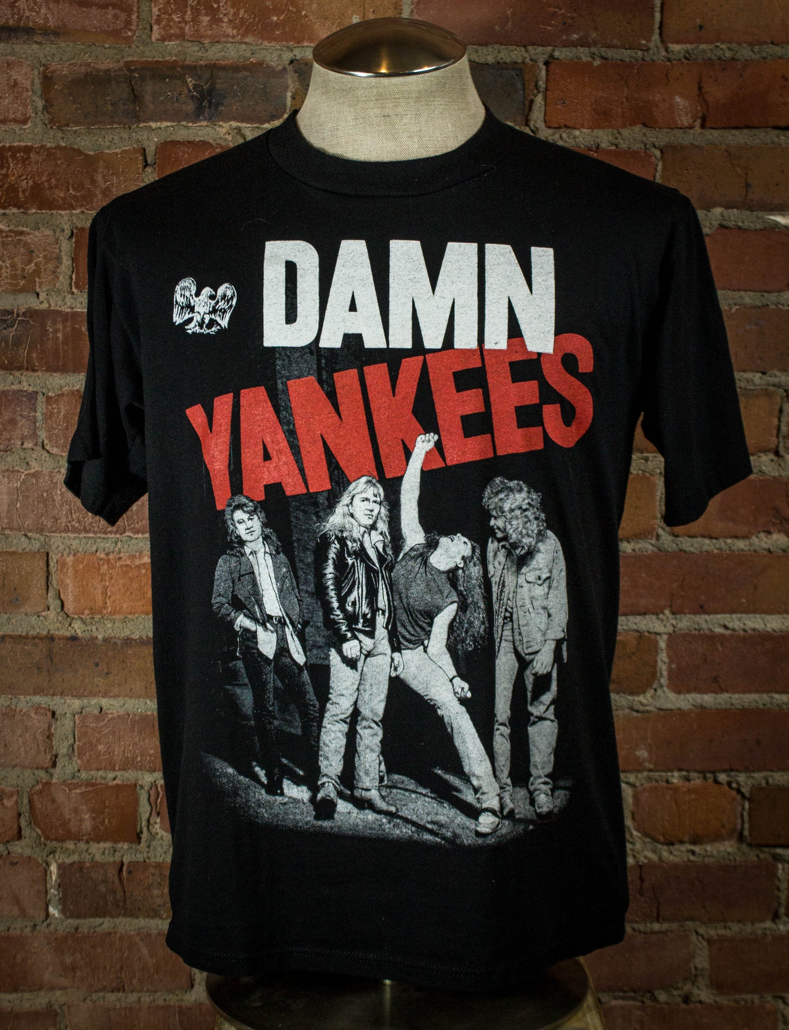 Vintage 1990 Damn Yankees Concert T Shirt Unisex Large – Black