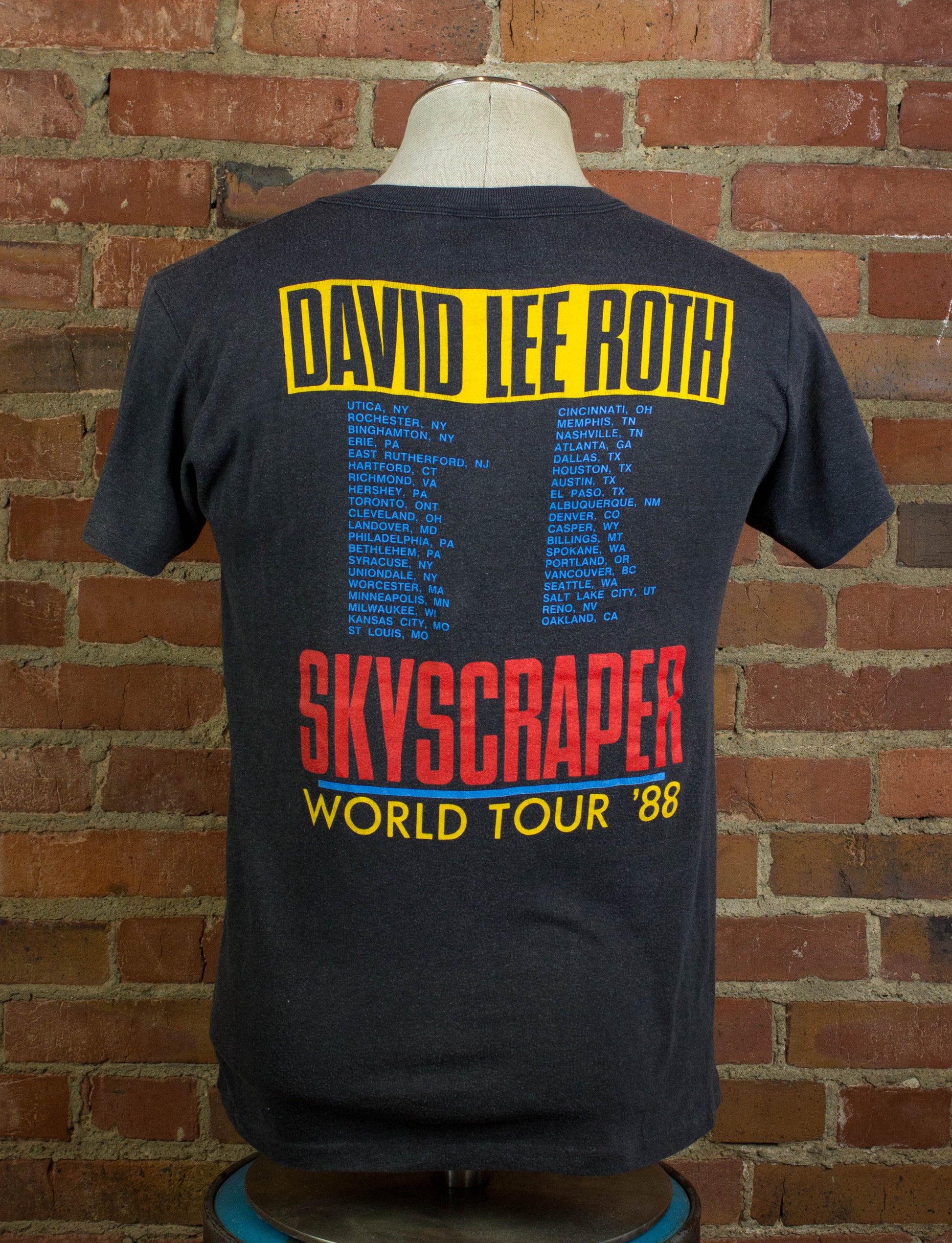 Vintage David Lee Roth Concert T Shirt 1988 Skyscraper Tour Unisex Medium