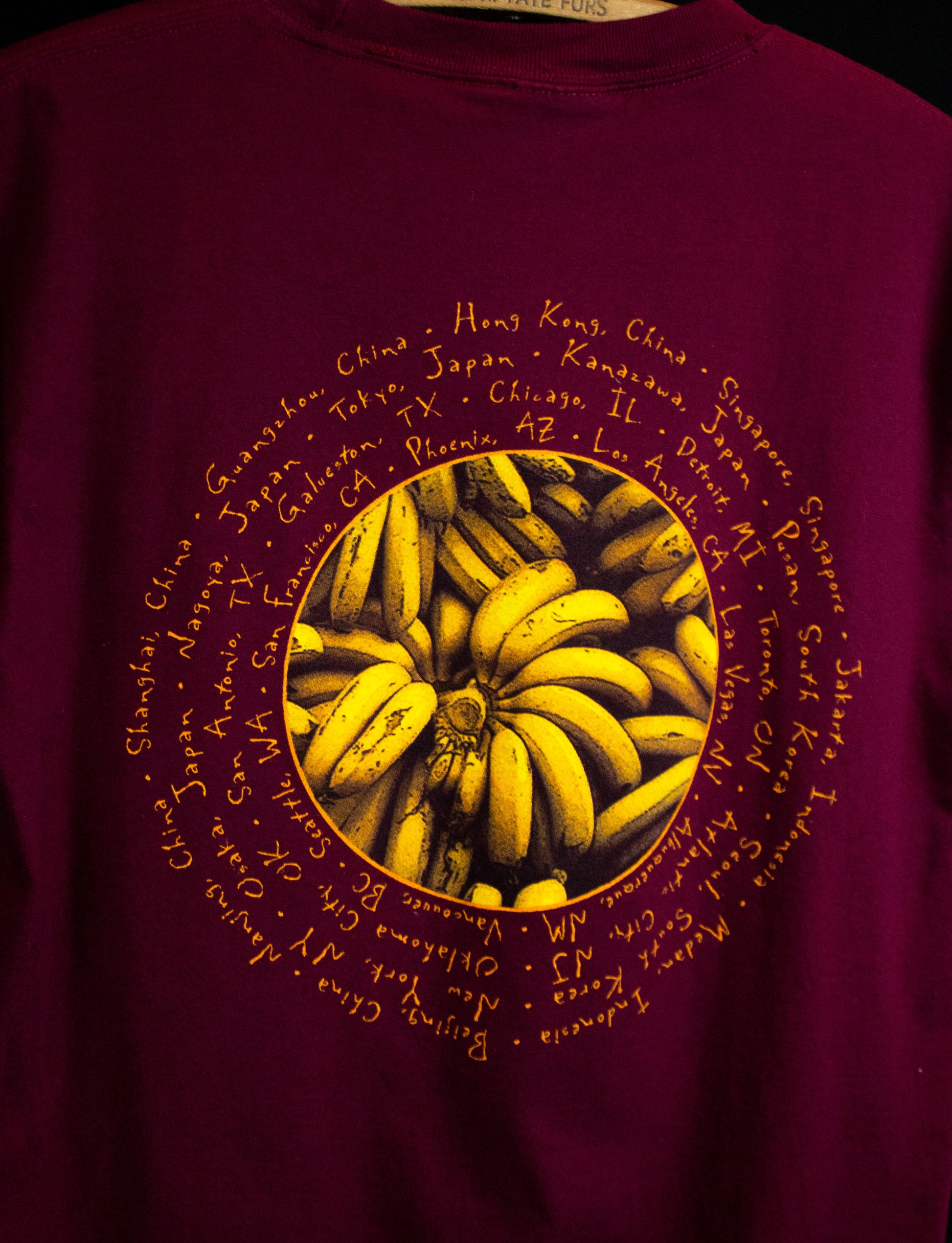 Deep Purple 2004 Bananas Tour Concert T Shirt Burgundy Medium