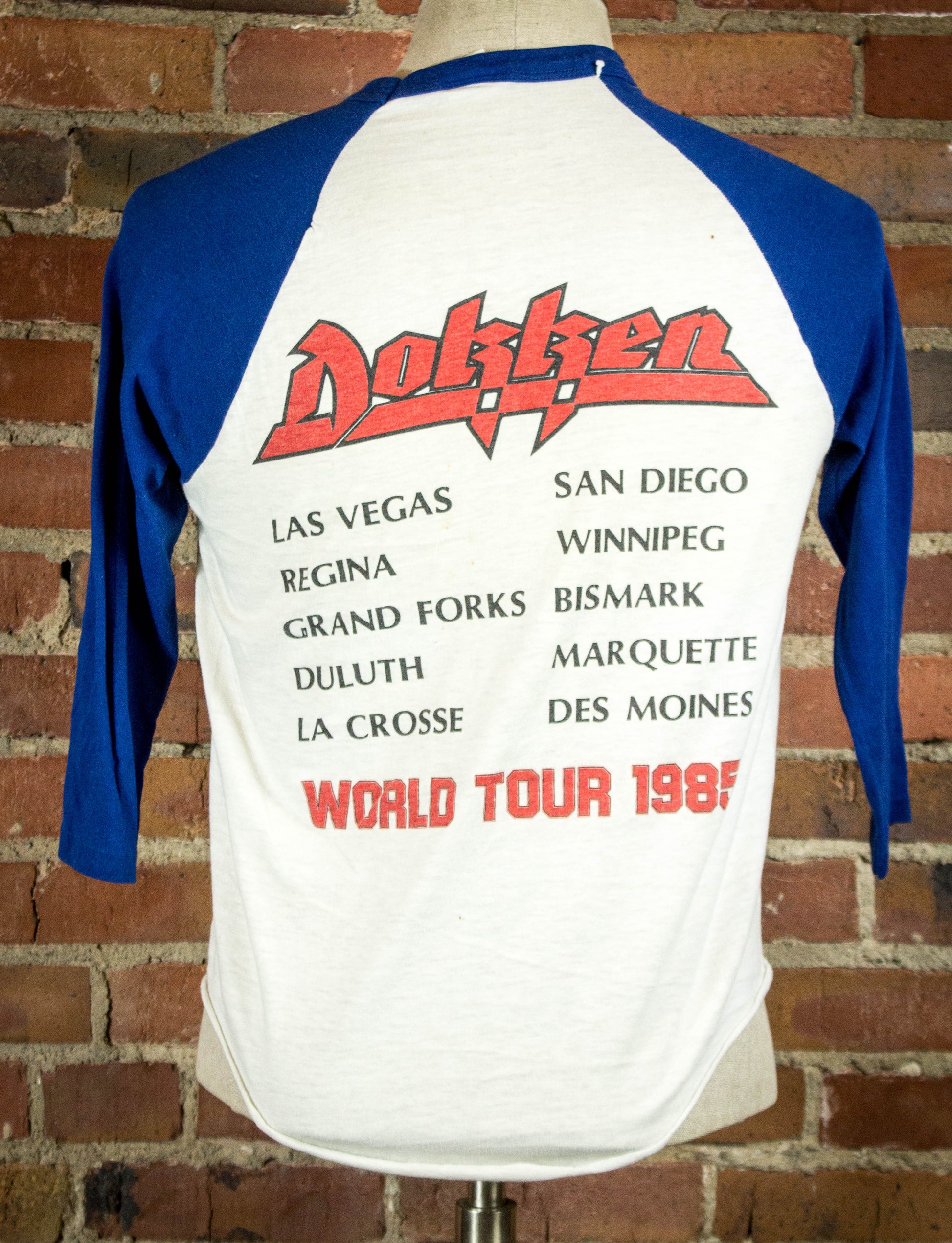 Vintage 1984 Dokken Under Lock n Key World Tour Jersey Concert T Shirt Large