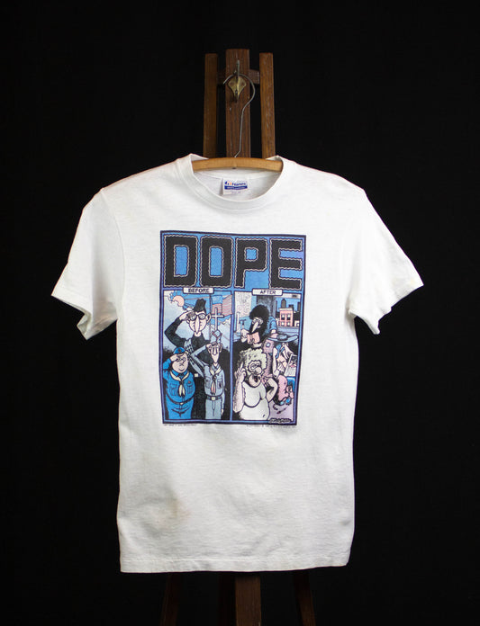 Vintage Before and After Dope 1985 Graphic T Shirt White Small