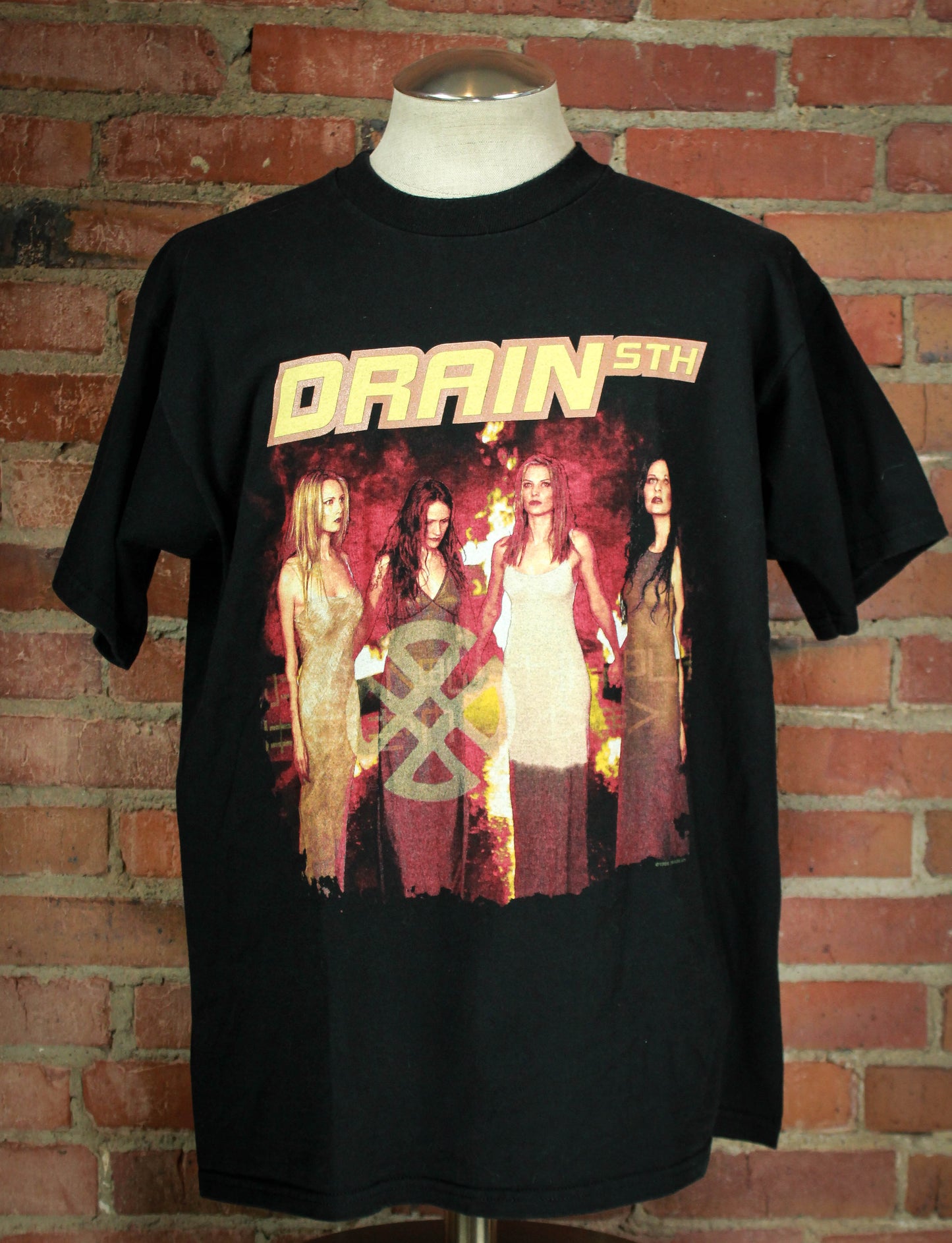 Vintage 1999 Drain STH Freaks Of Nature Black Concert T Shirt Unisex XL