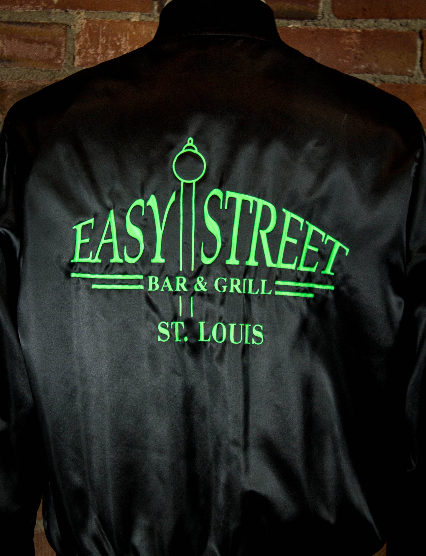 Easy Street Bar & Grill St Louis Black Silk Jacket Unisex Medium