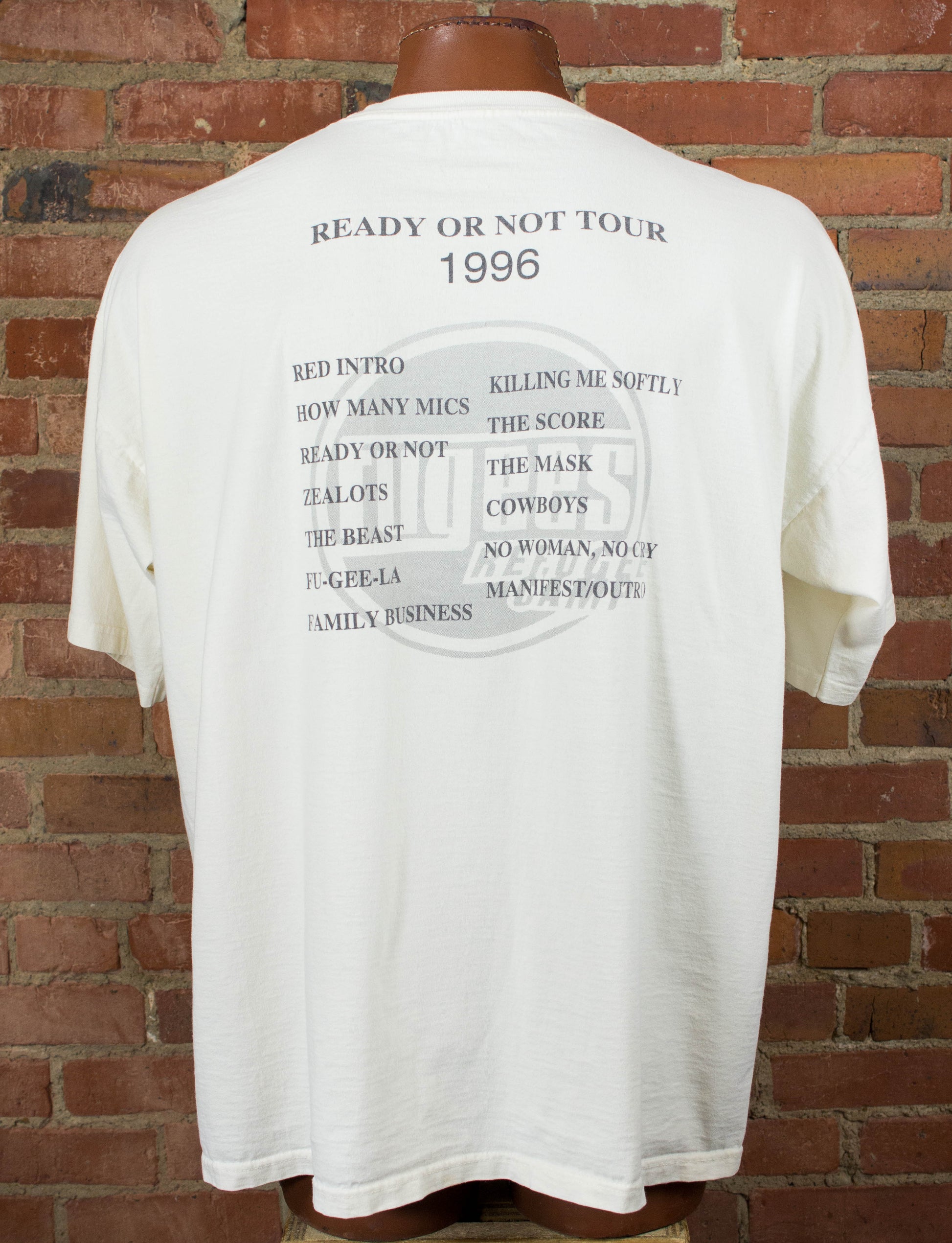 Fugees 1996 Ready or Not Tour Rap Tee Concert T Shirt XXL