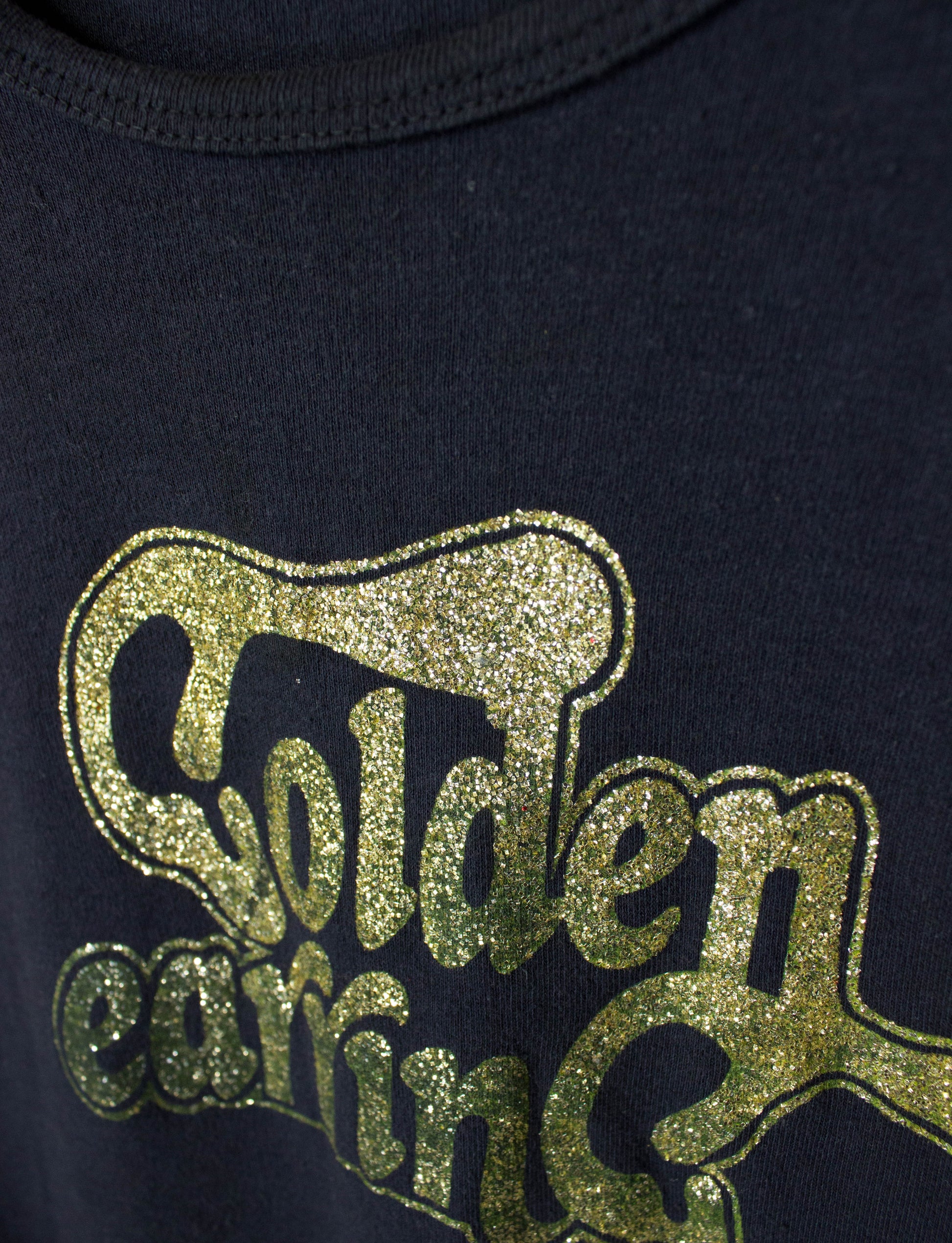 Vintage 70s Golden Earring Gold Glitter Logo Concert T Shirt Small