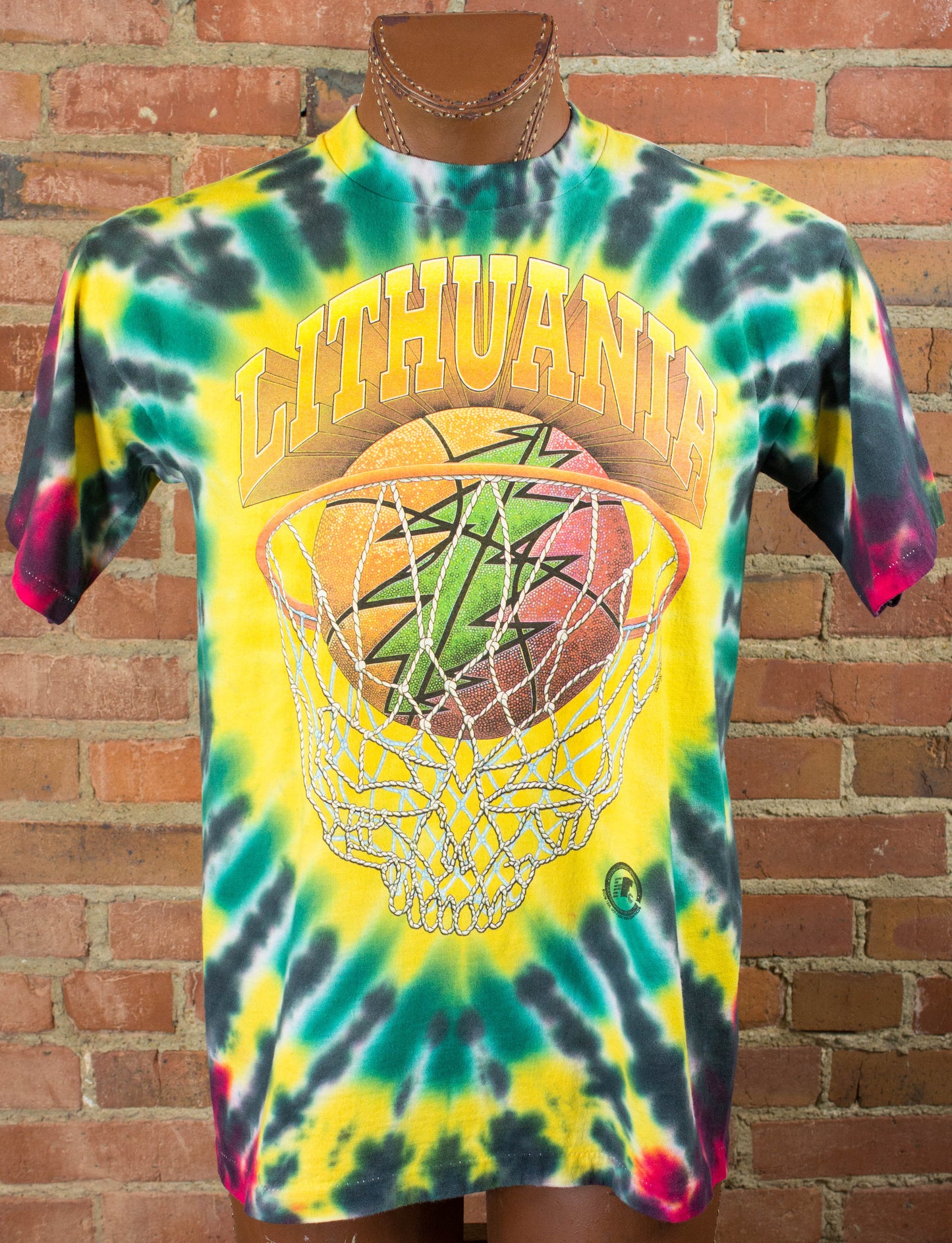 Grateful Dead 1996 Lithuania National Basketball Team Tie Dye Concert T Shirt Unisex Large