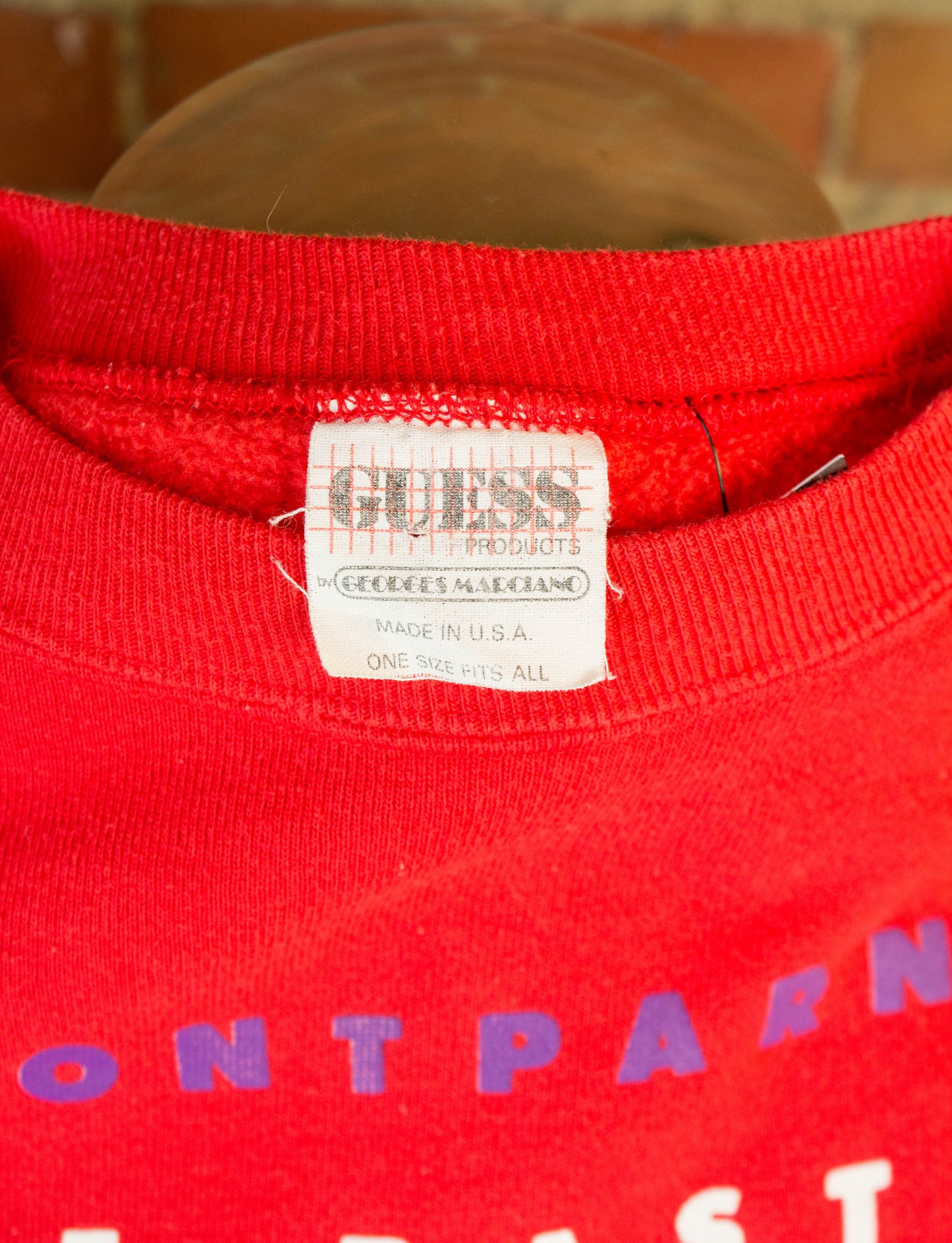 Vintage Guess By Georges Marciano Paris Crewneck Sweatshirt 1989 Unisex Large