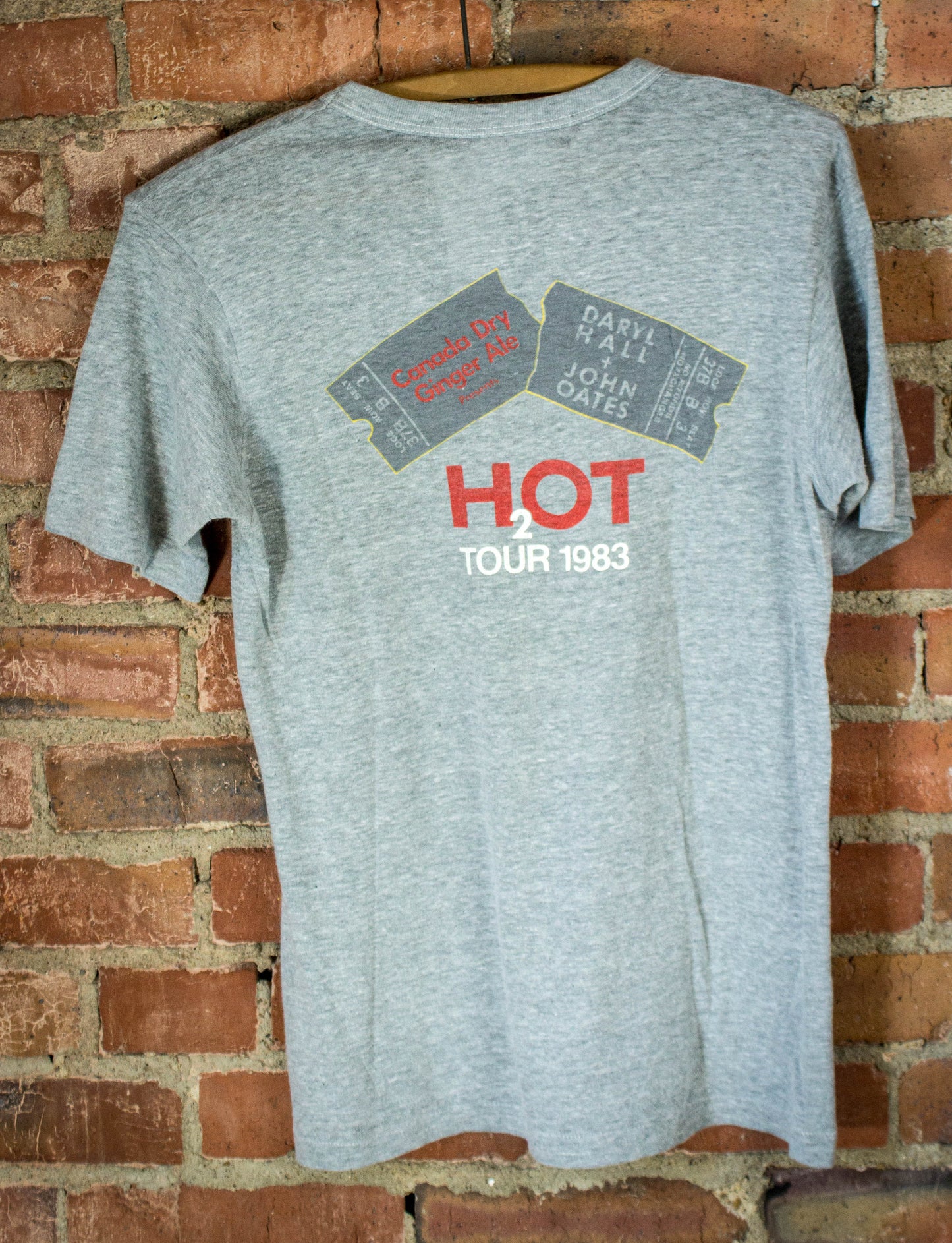 Vintage Hall & Oats 1983 H20 Gray Concert T Shirt Small