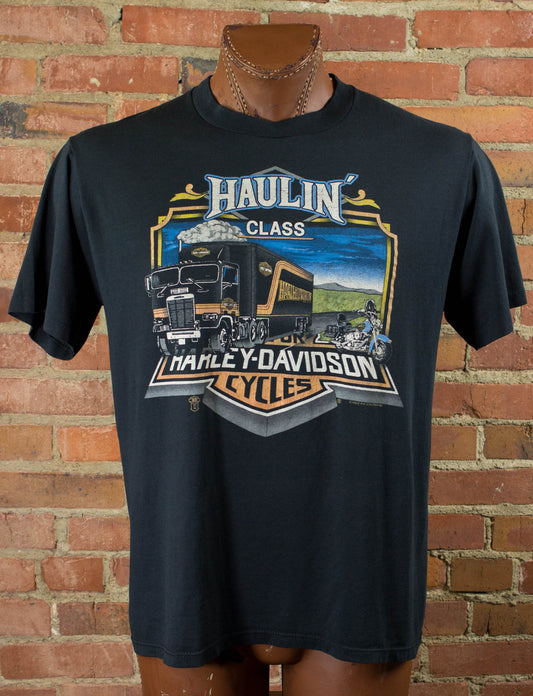 Harley Davidson 1988 Haulin' Class Truck Black T Shirt Unisex Large