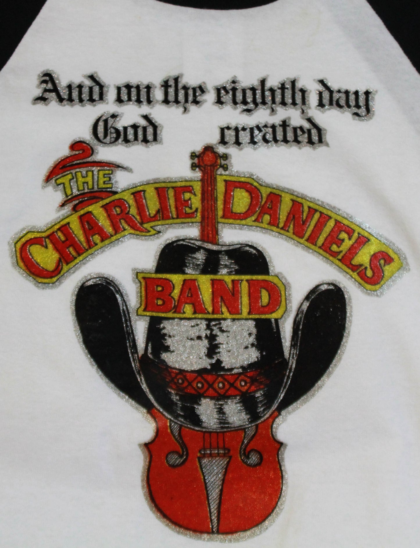 Vintage Charlie Daniels Band Concert T Shirt Iron-On Jersey Unisex Medium