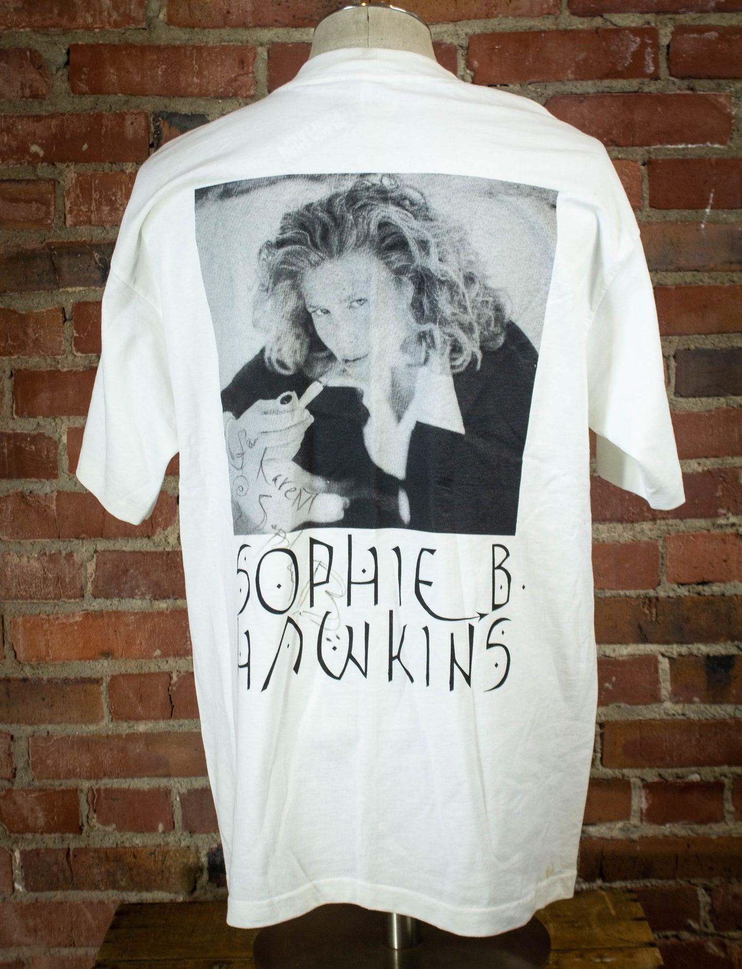 Vintage 90s Sophie B Hawkins Resist Tyranny "Autographed" White Concert T Shirt Unisex XL