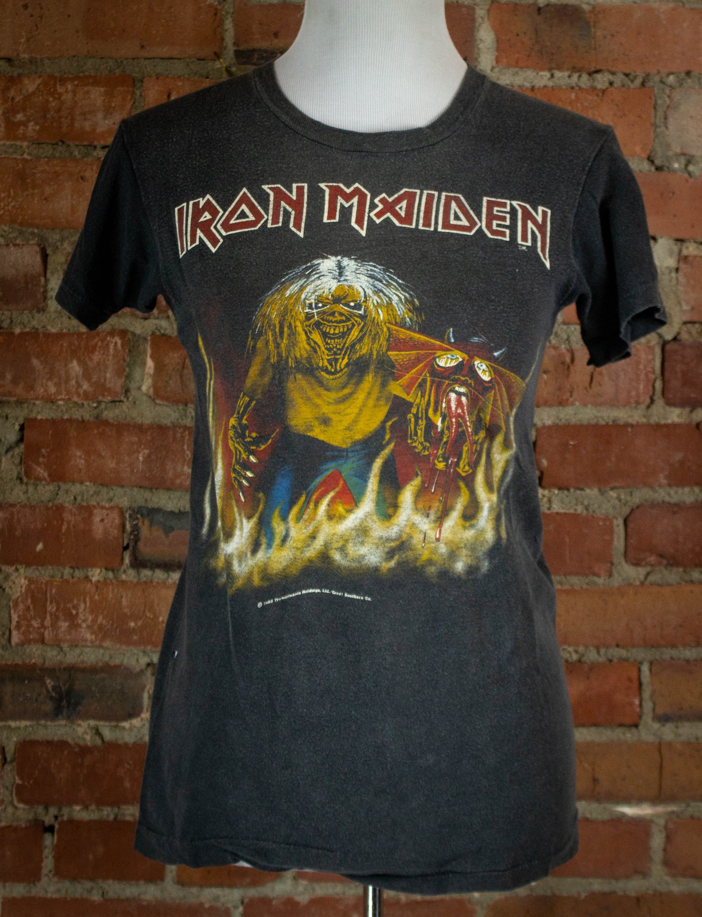 Vintage 1983 Iron Maiden Purgatory Concert T Shirt Small
