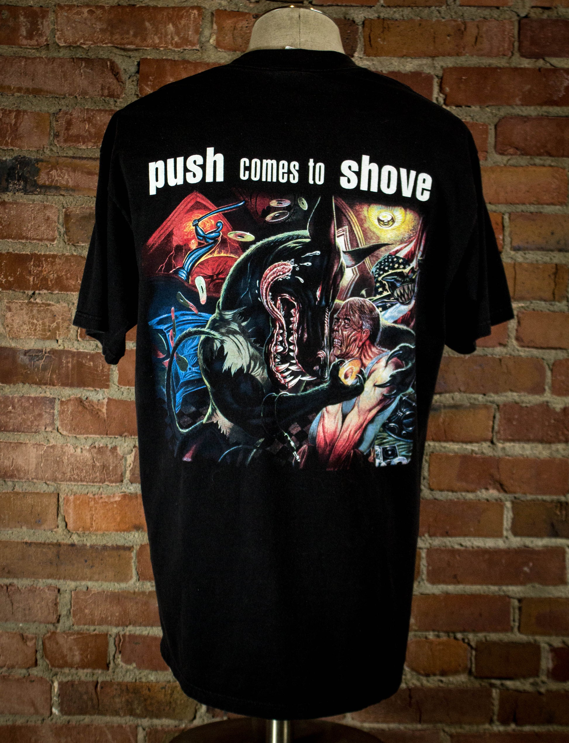 Vintage 1994 Jackyl When Push Comes To Shove Black Concert T Shirt Unisex XL