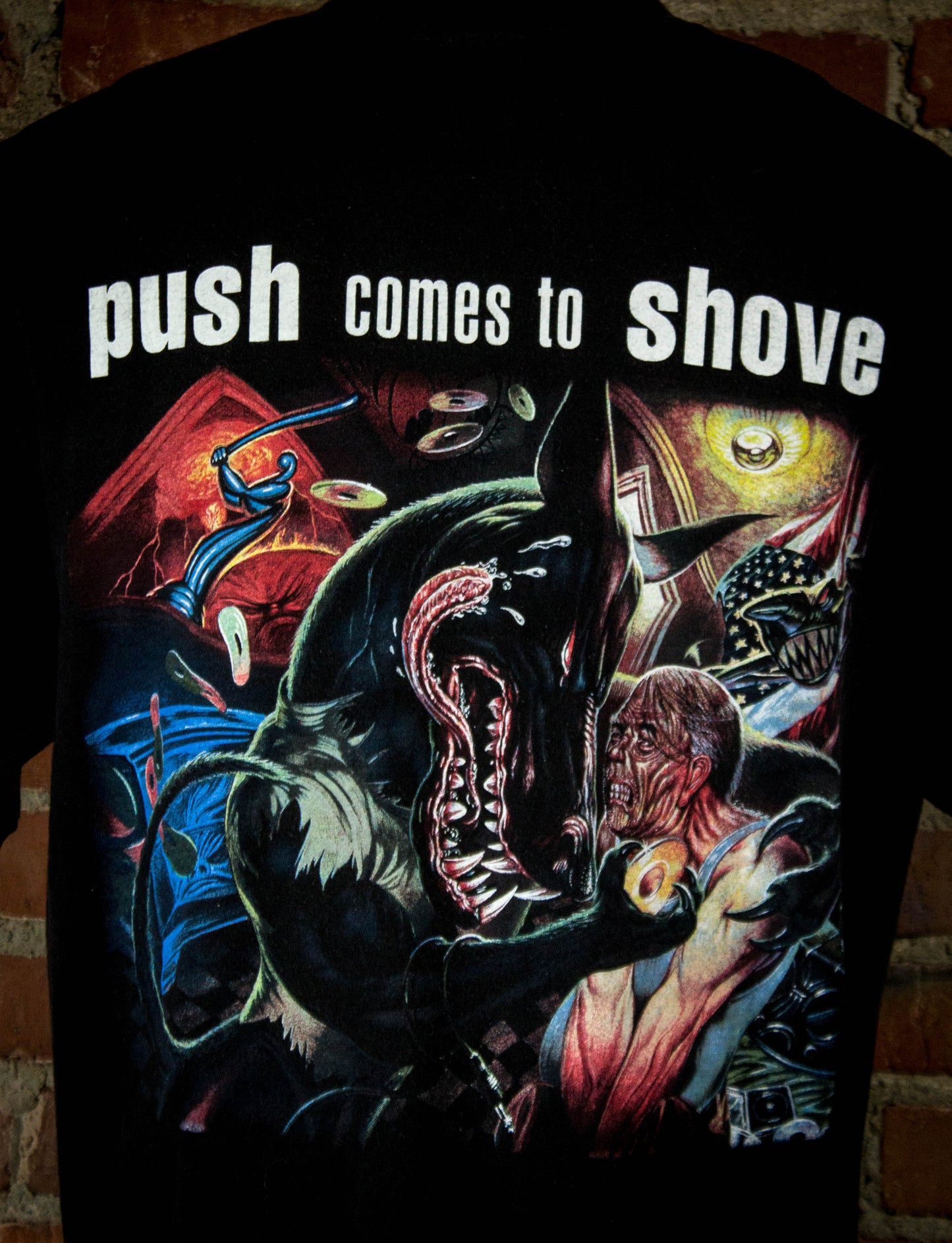 Vintage 1994 Jackyl When Push Comes To Shove Black Concert T Shirt Unisex XL