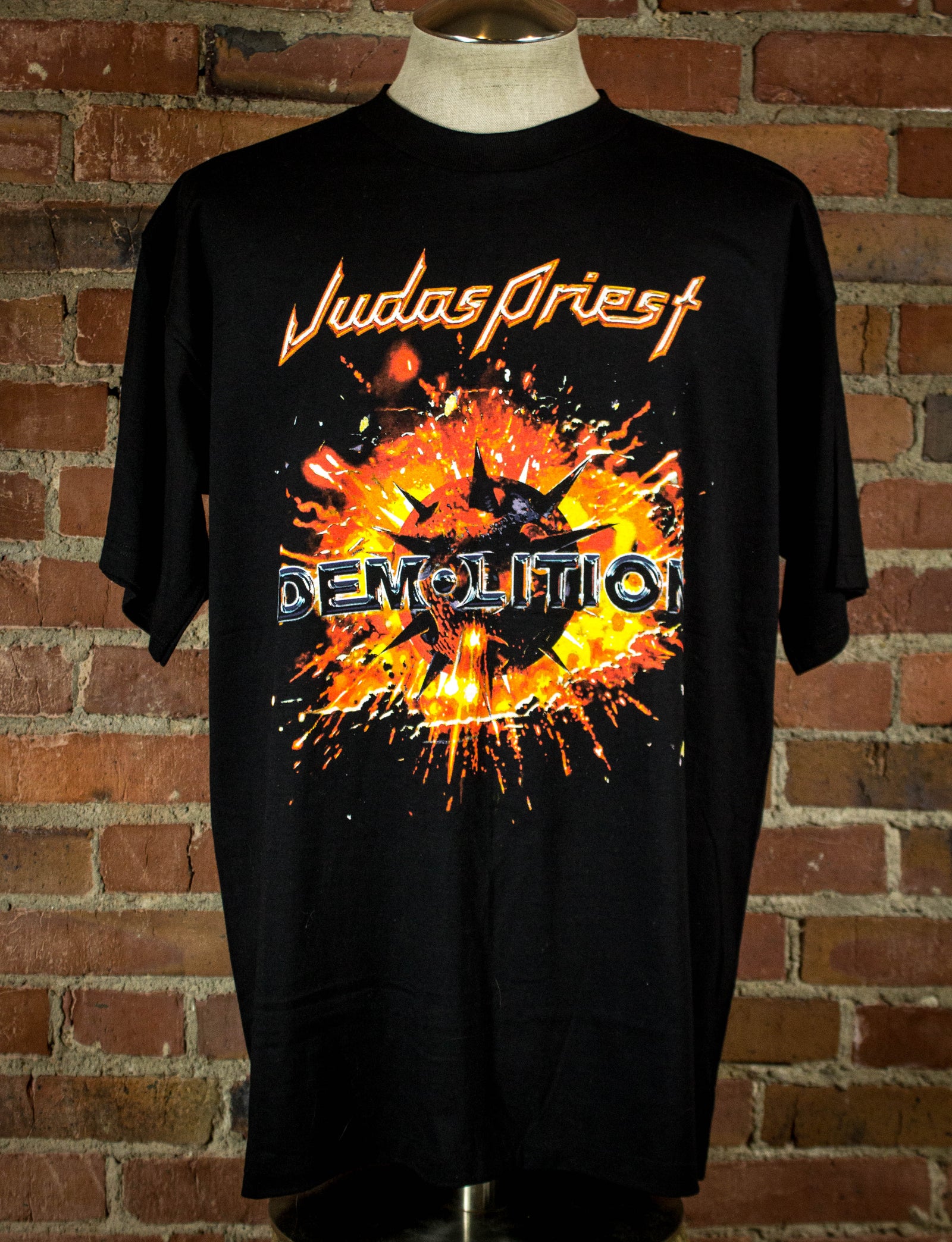 Vintage Judas Priest 2001 Demolition World Tour Black Concert T Shirt XL