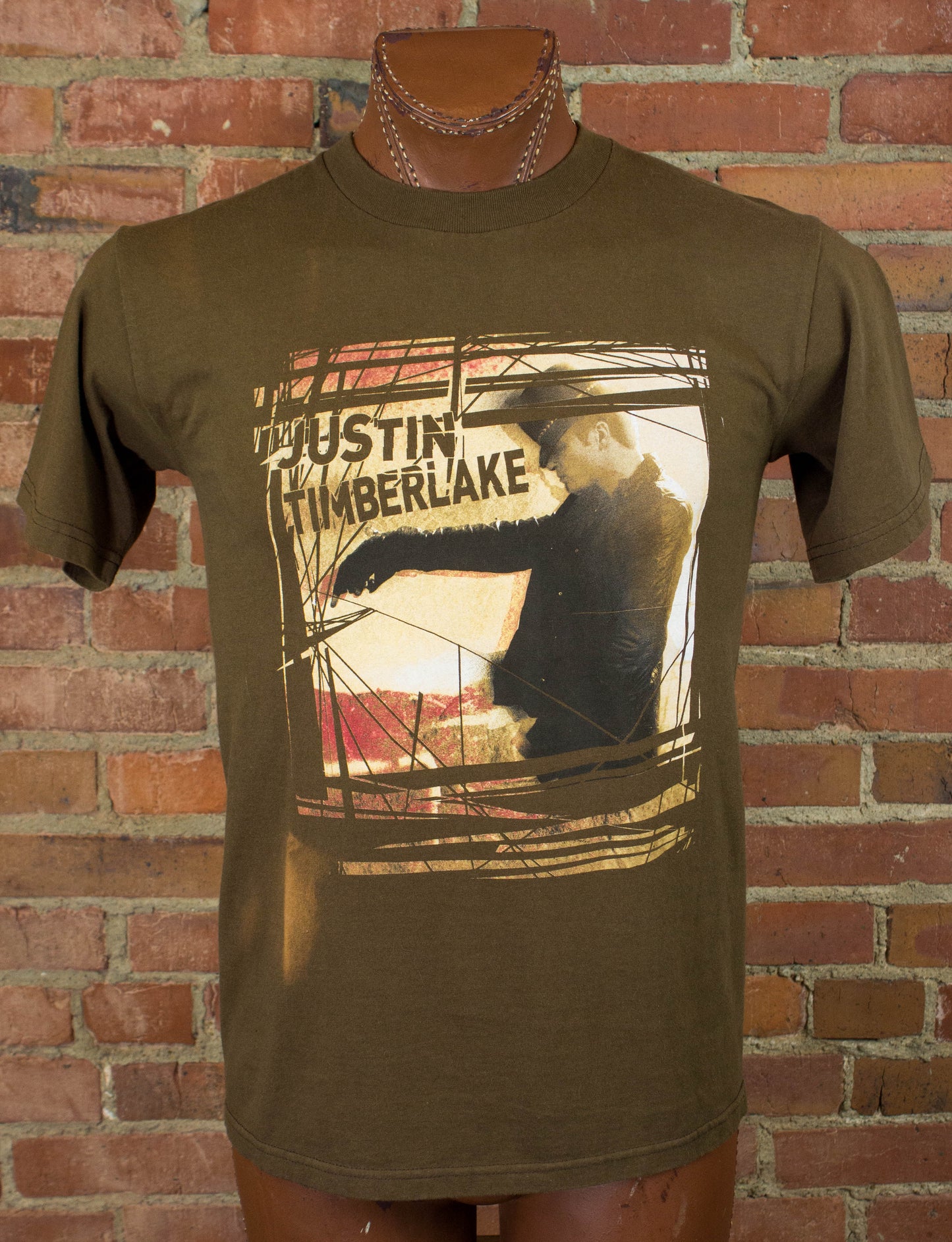 Justin Timberlake 2003 The Stripped Justified Brown Concert T Shirt Unisex Medium