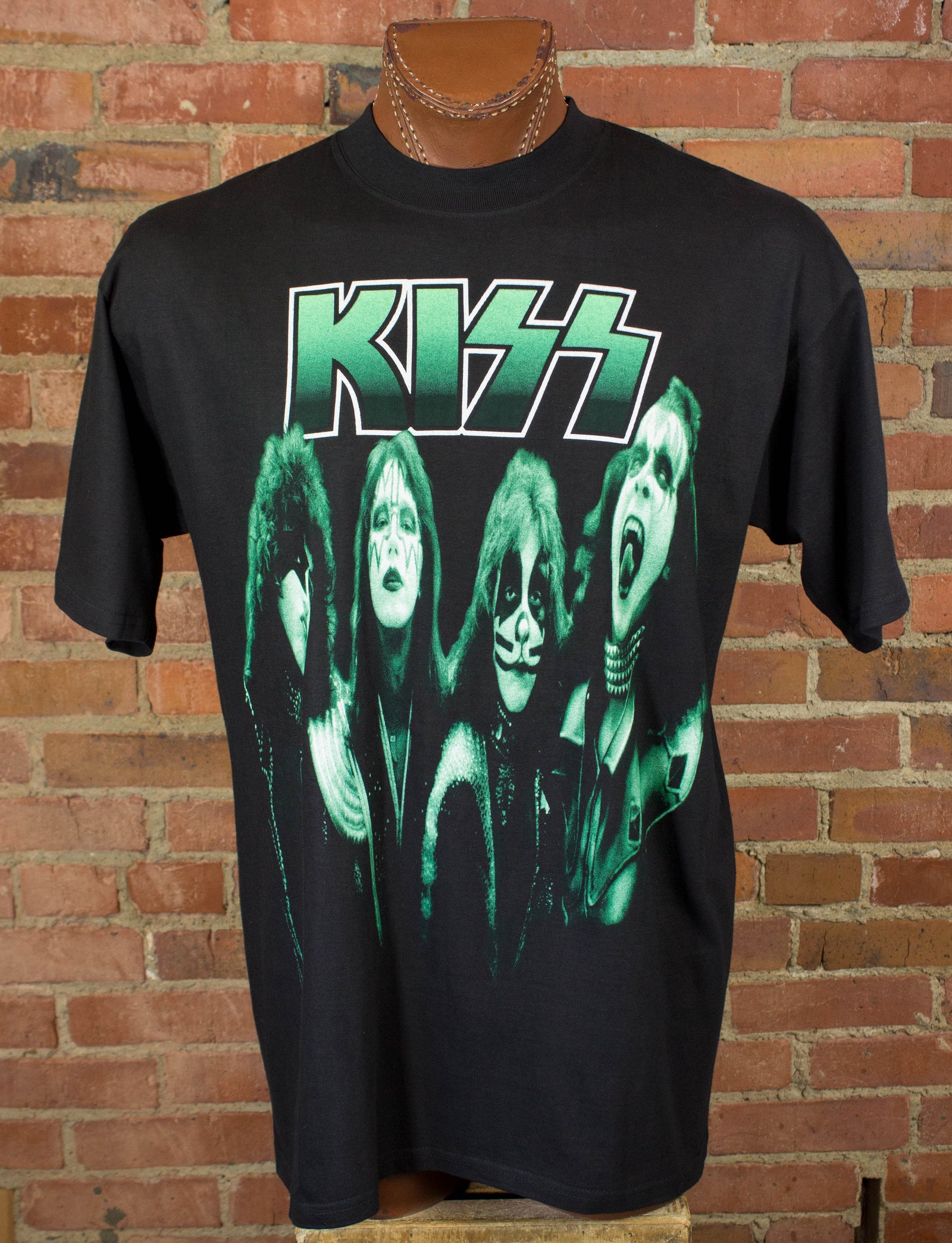 kleding Encyclopedie Charmant KISS 1998 Psycho Circus Live in 3D Green and Black Concert T Shirt Uni –  Black Shag Vintage
