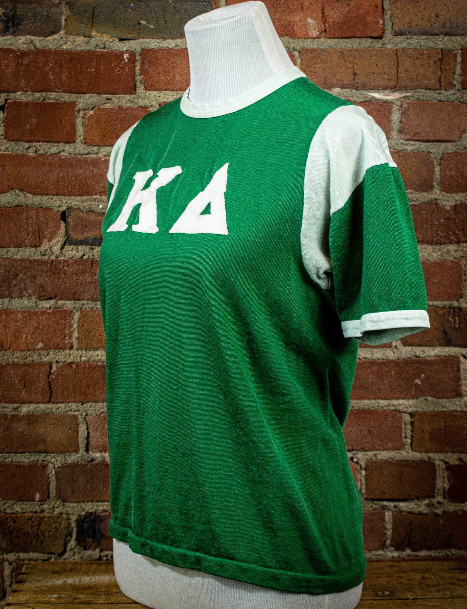 Vintage 50's Kappa Delta Sorority Green Jersey Ringer T Shirt S/M – Shag