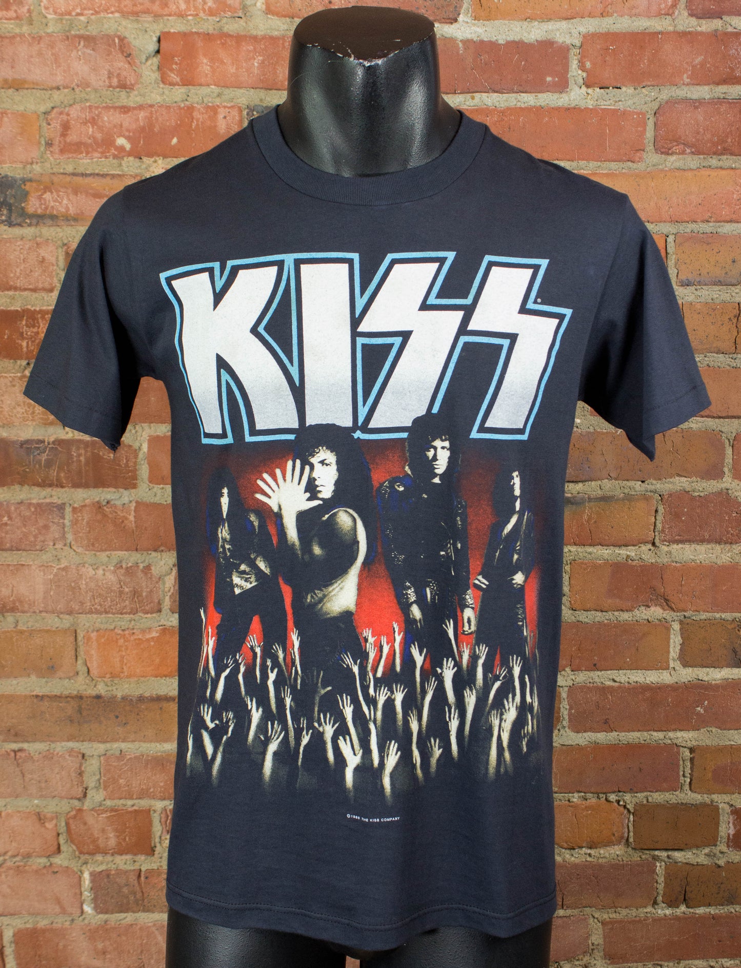 Kiss 1989 Live Tour Black and Red Concert T Shirt Unisex Small-Medium