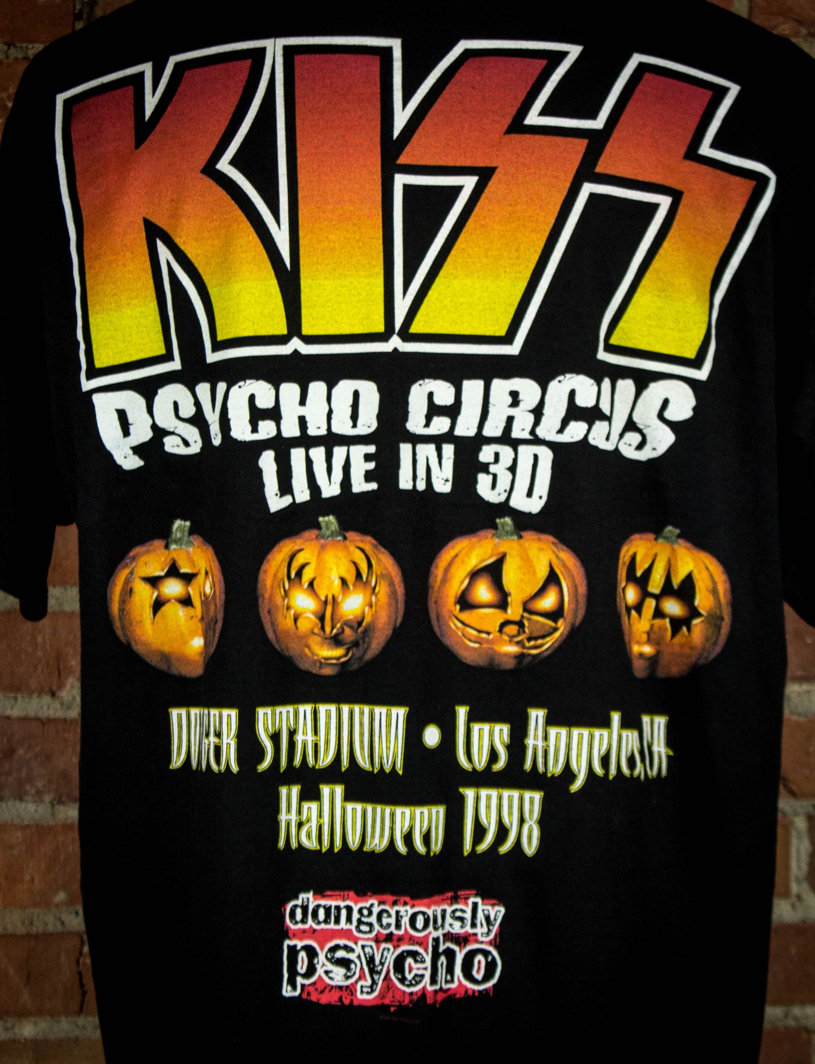 Vintage 1988 Kiss Psycho Circus Live in 3D Dodger Stadium Black