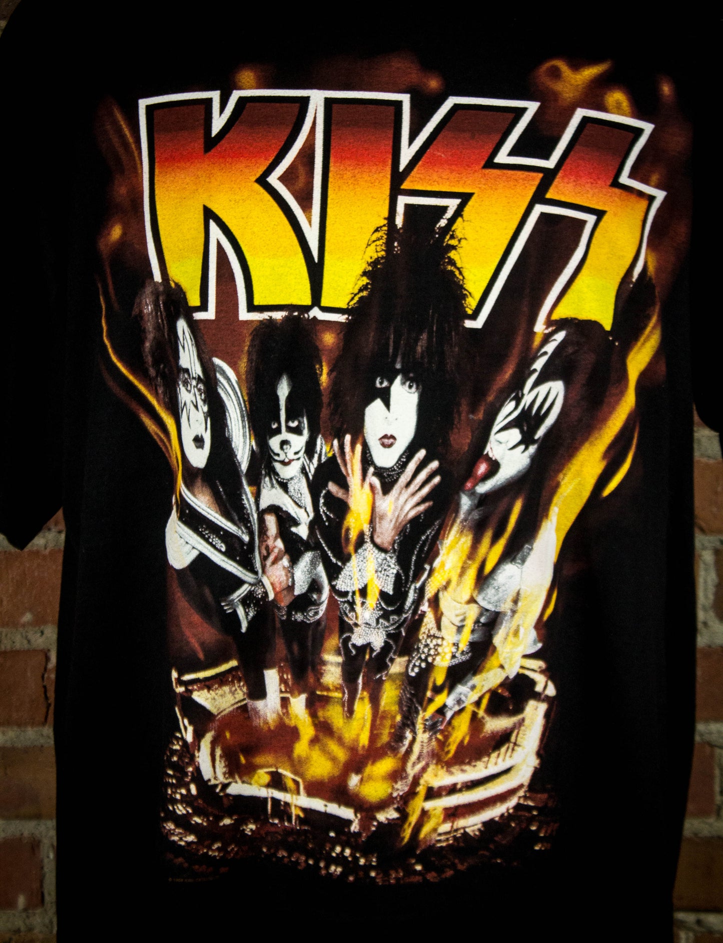Vintage 1988 Kiss Psycho Circus Live in 3D Dodger Stadium Black Concert T Shirt Unisex XL