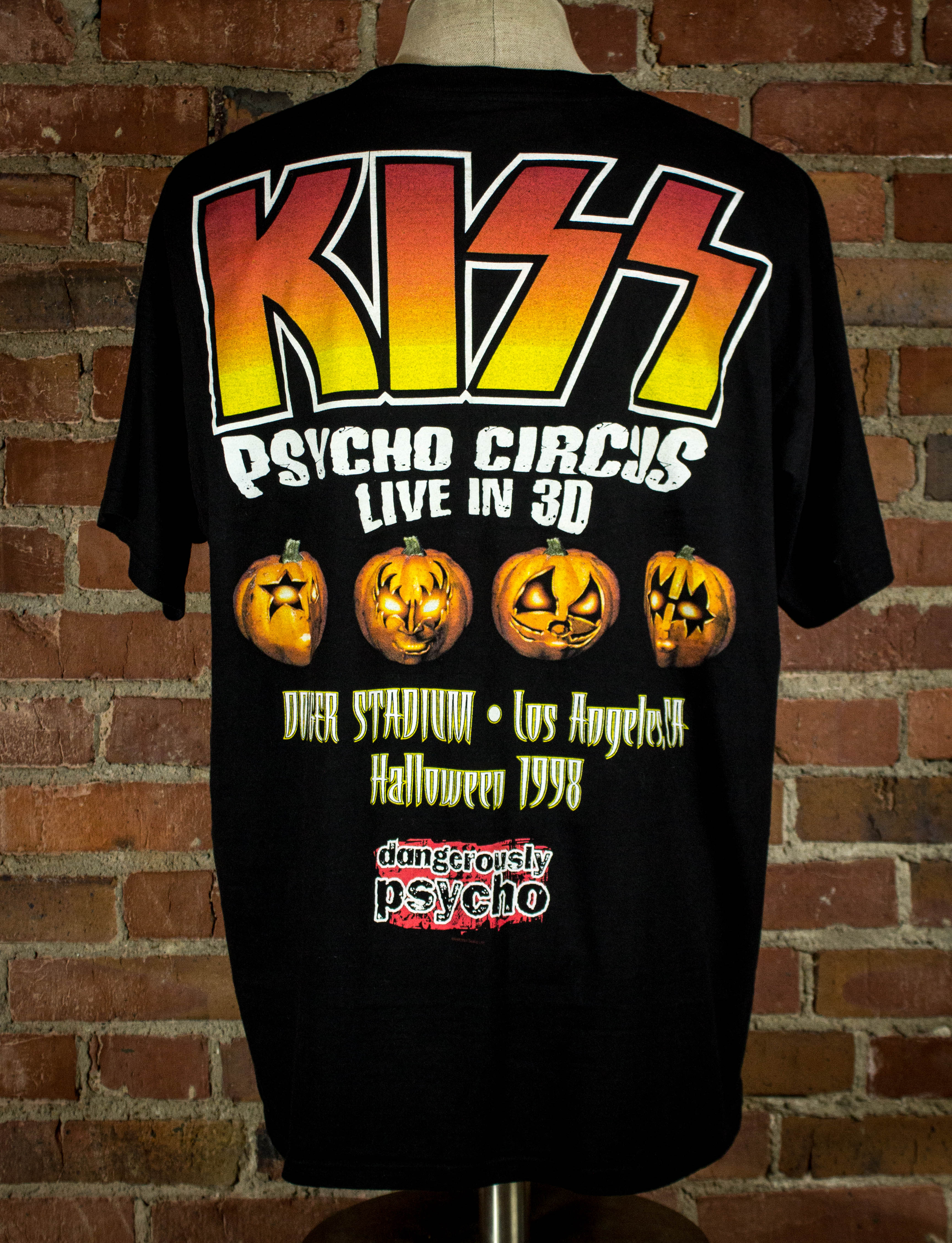 Vintage 1988 Kiss Psycho Circus Live in 3D Dodger Stadium Black