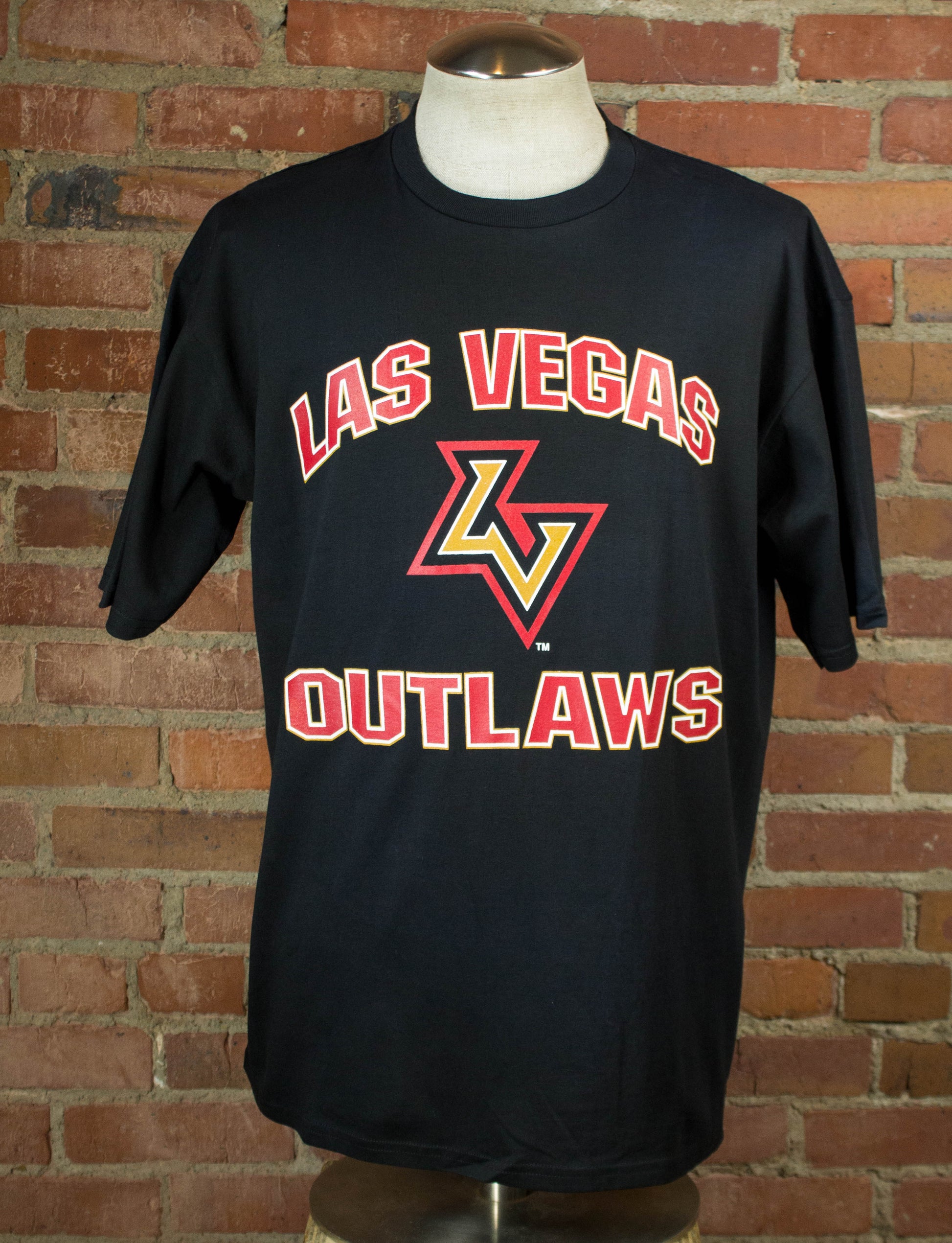 Vintage Original XFL Las Vegas Outlaws Graphic T Shirt 2001 Unisex XL Deadstock