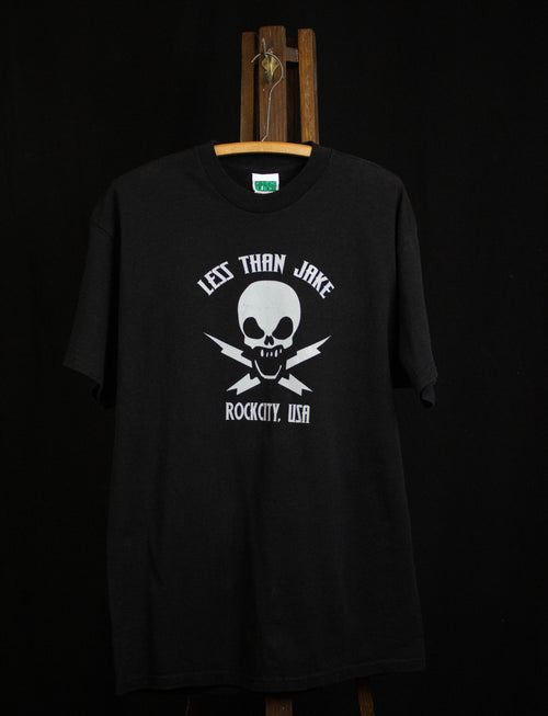 Vintage 2000s Less Than Jake Concert Rockcity, USA T Shirt Black Large