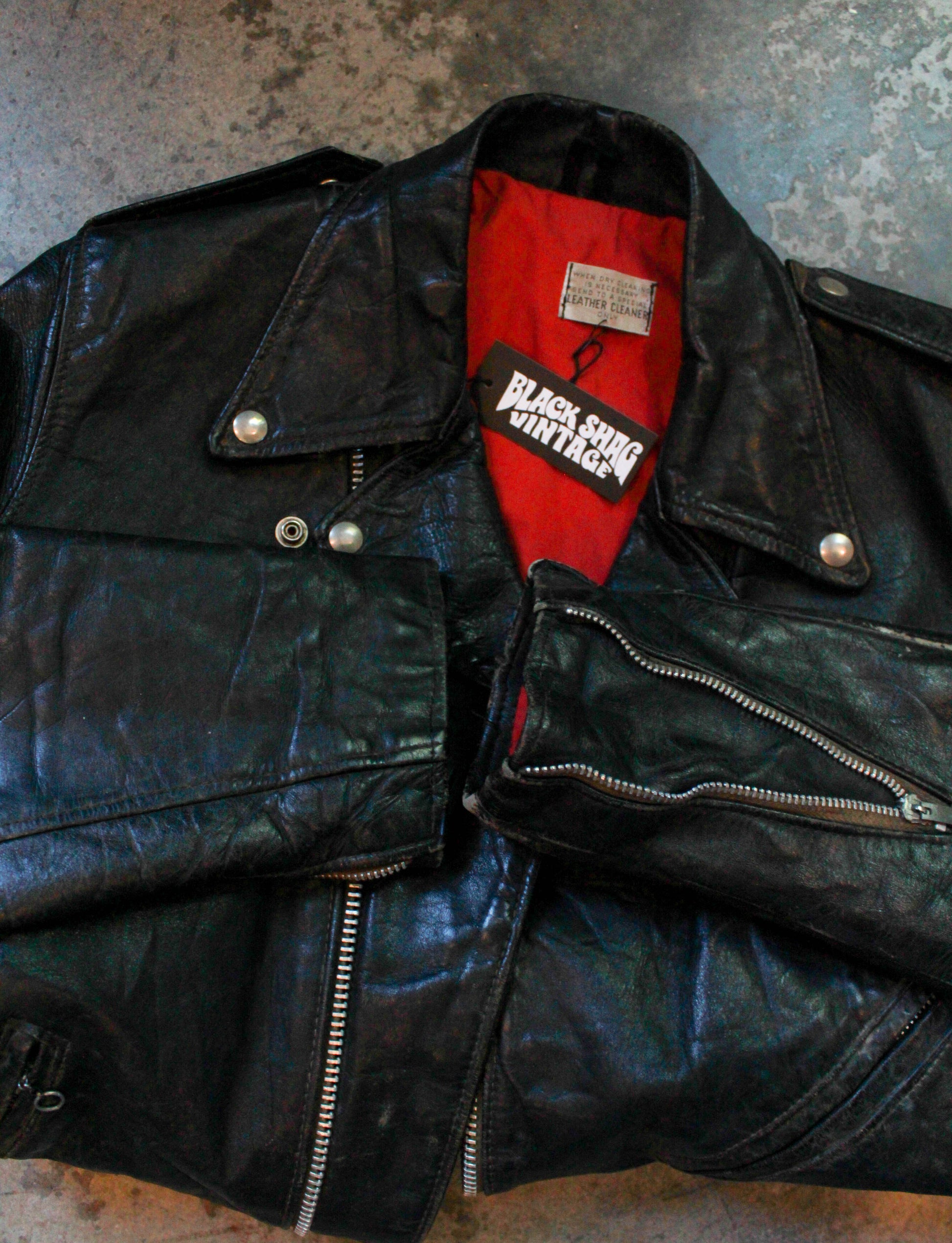 Men's Vintage 70's Grim Reaper Leather Jacket Custom Hand Painted Biker Black Size 40