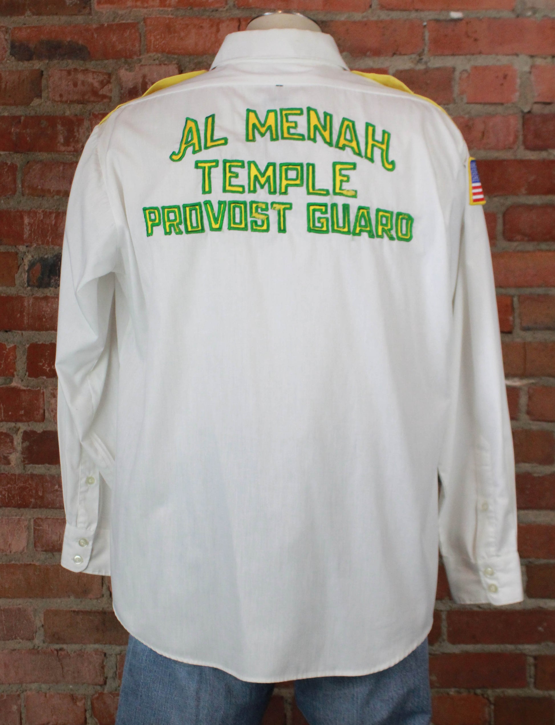 Men's Vintage Al Menah Temple Provost Guard Button Shirt - XXL