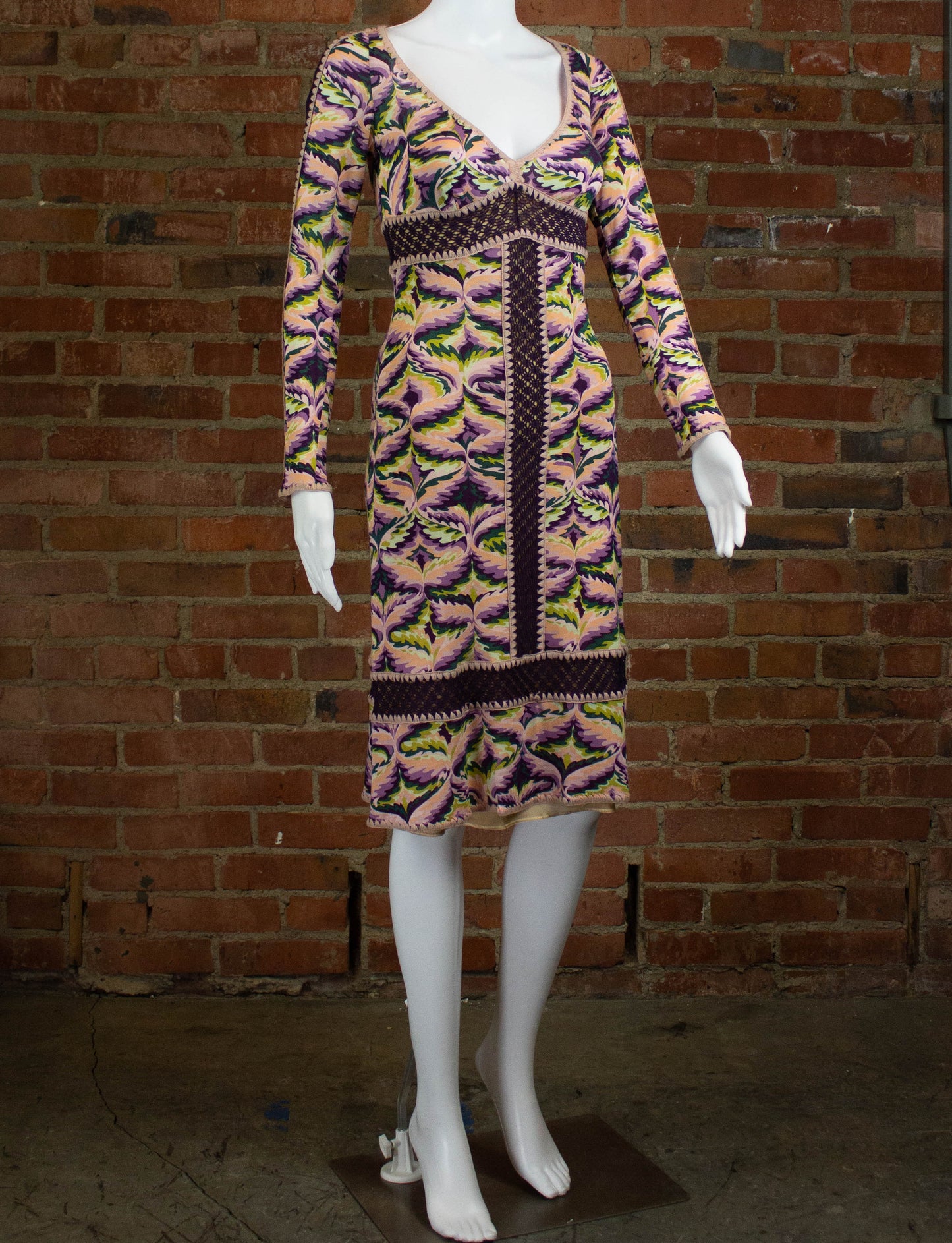Missoni Purple Print Dress Small
