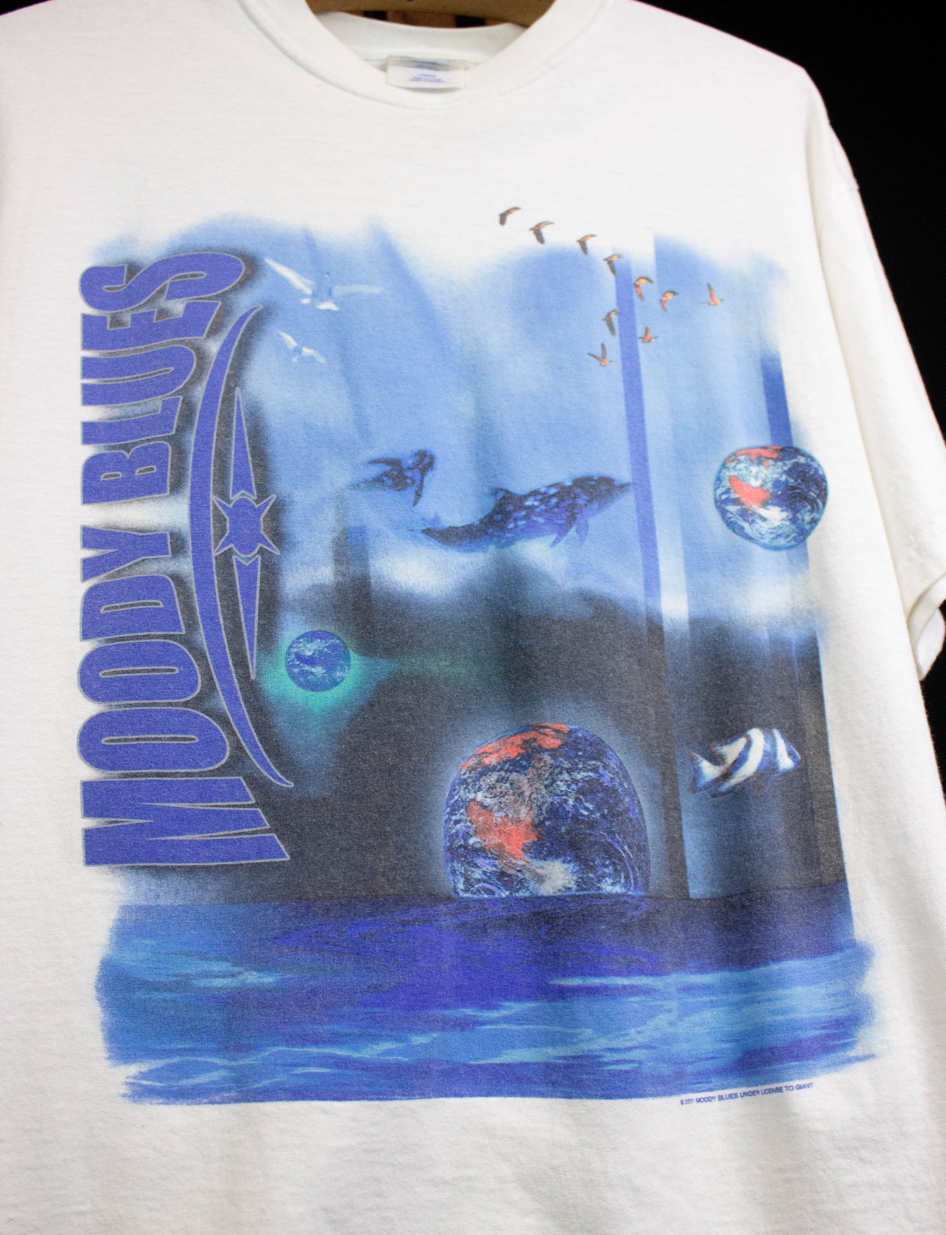 Moody Blues 2001 Concert T Shirt White Large