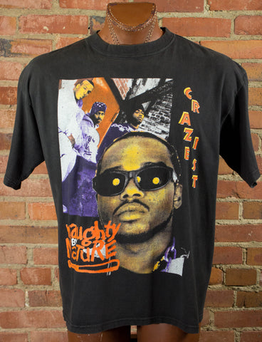 Naughty By Nature 90s Craziest Bootleg Black Rap Tee Concert T