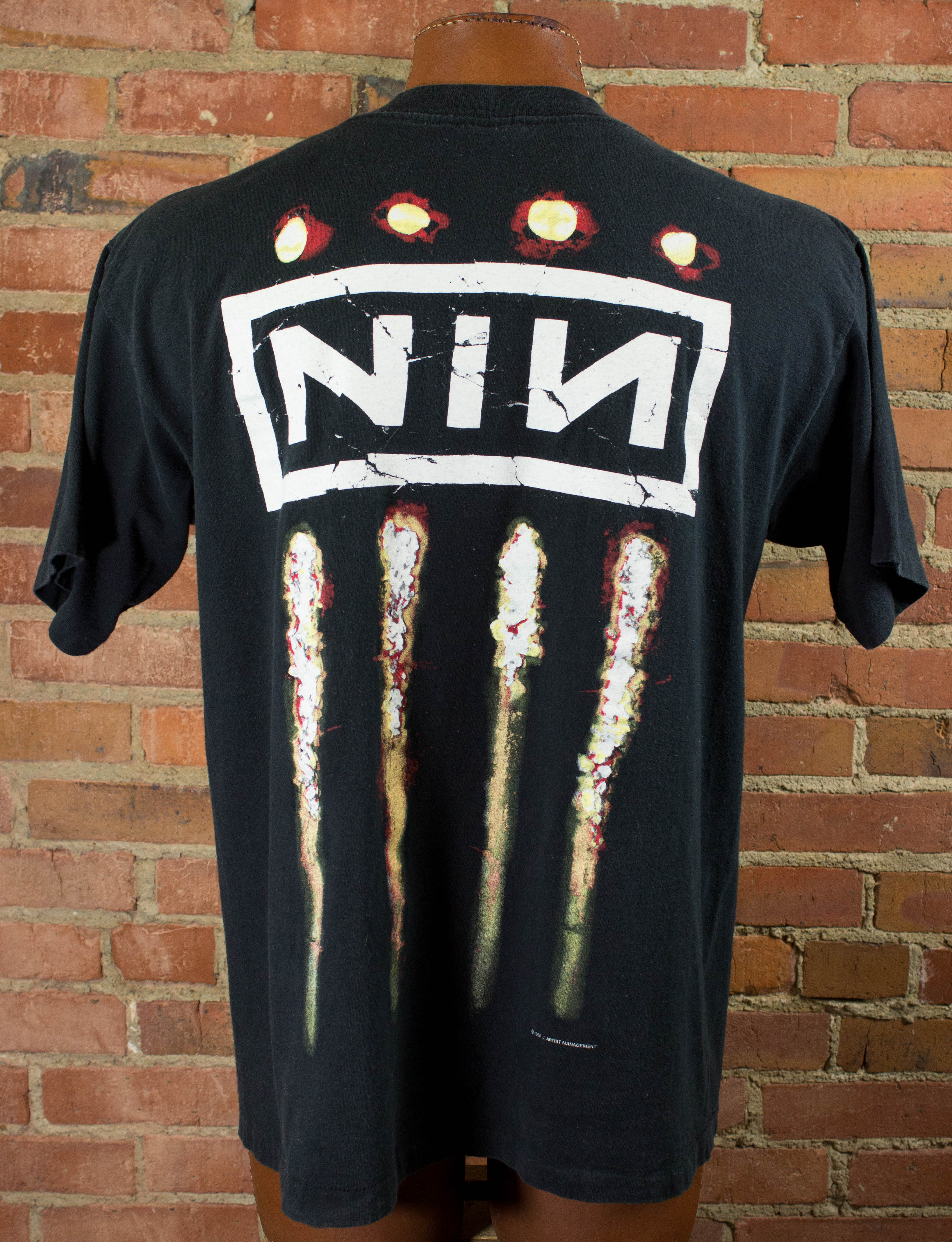 Vintage Nine Inch Nails 1994 The Downward Spiral Black Concert T