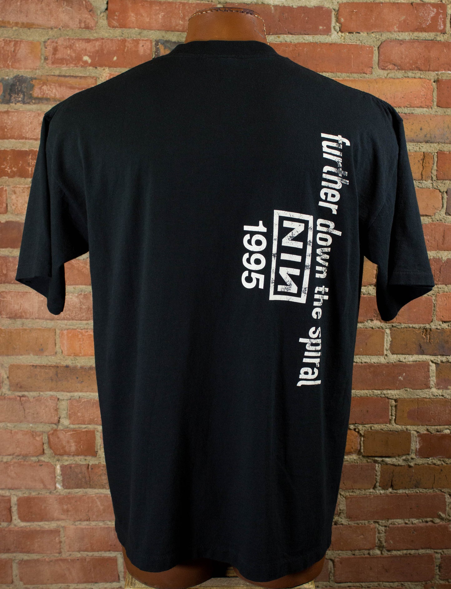 Vintage Nine Inch Nails 1995 Further Down The Spiral Rope Black Concert T Shirt Unisex XL