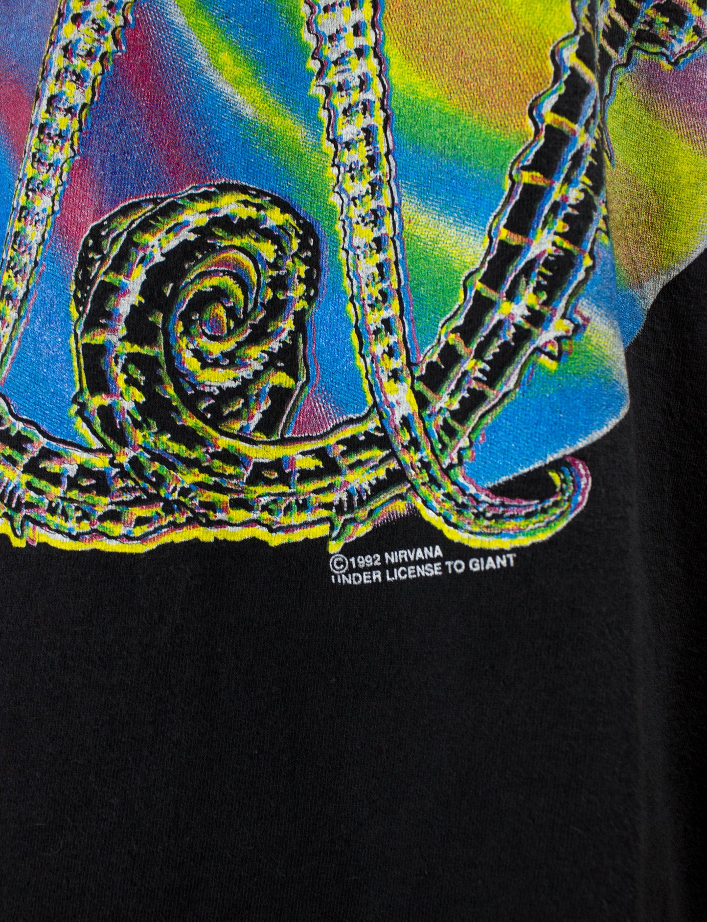 Vintage Nirvana 90s Come As You Are Seahorses Black Concert T Shirt Unisex XL