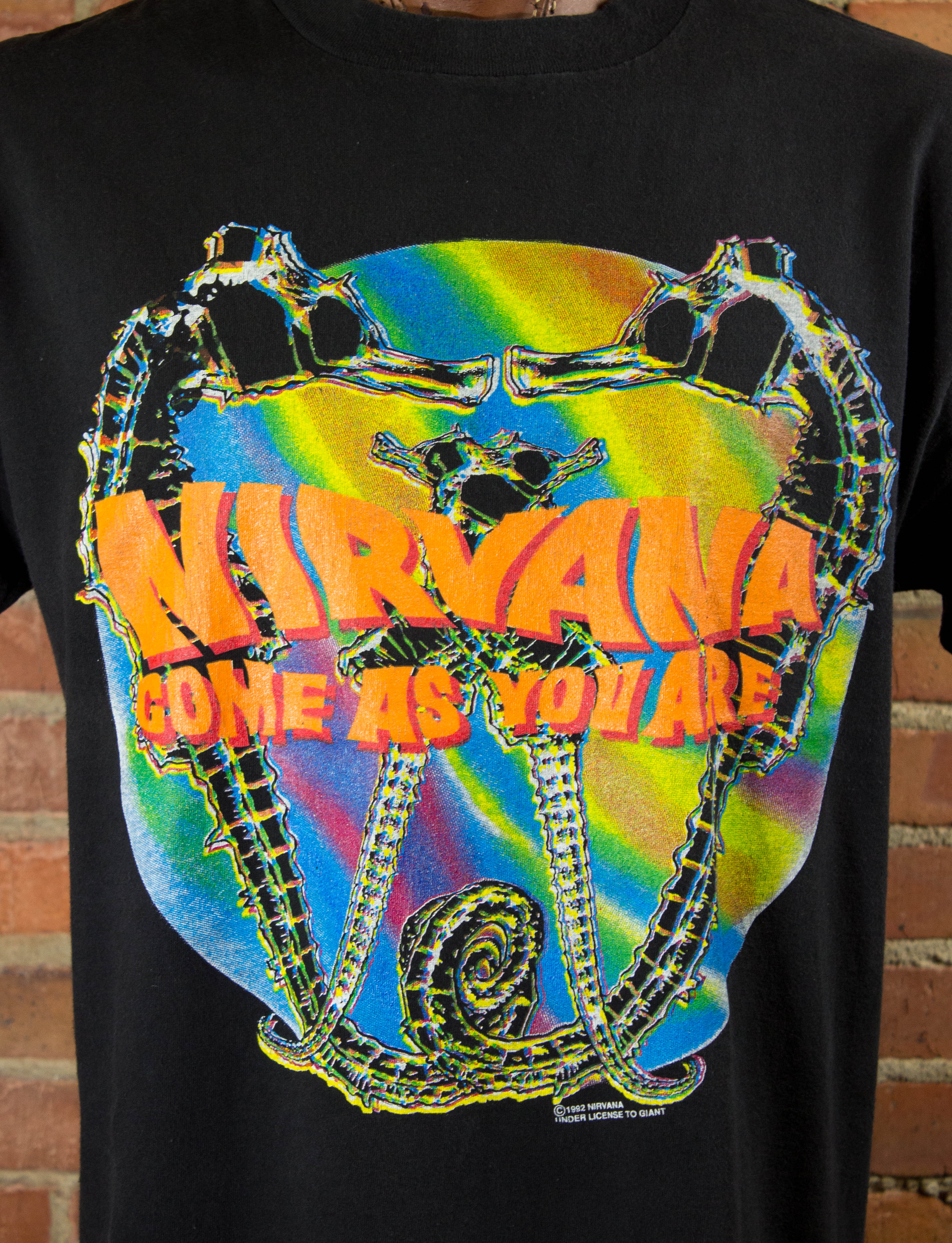 Vintage Nirvana 90s Come As You Are Seahorses Black Concert T ...