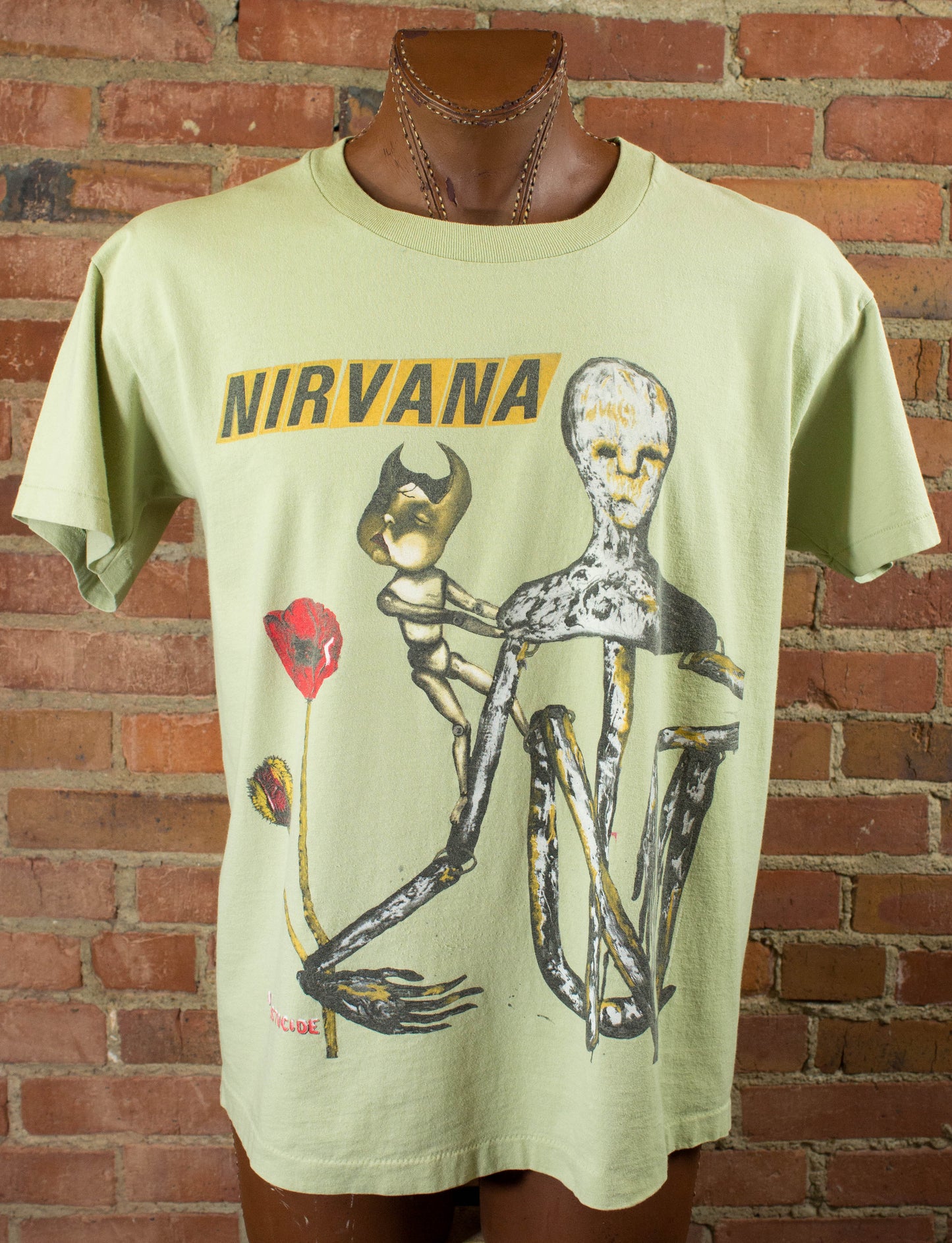 Vintage Nirvana 1993 Incesticide Green Concert T Shirt Unisex XL