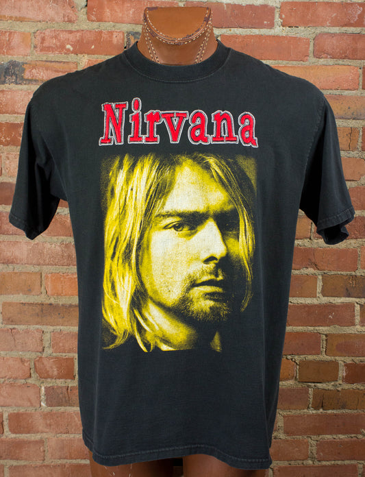 Vintage Nirvana 90s A Cry In The Dark Kurt Cobain Memorial Black Concert T Shirt Unisex Large-XL