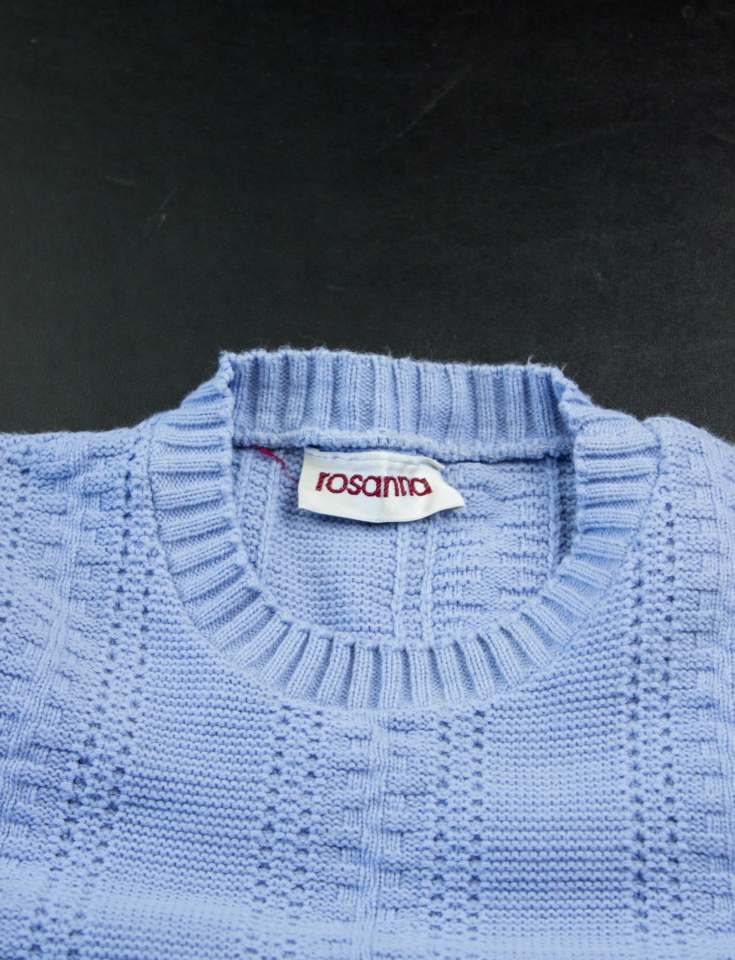 Vintage 70's Women's Baby Blue Crewneck Sweater Small By Rosanna