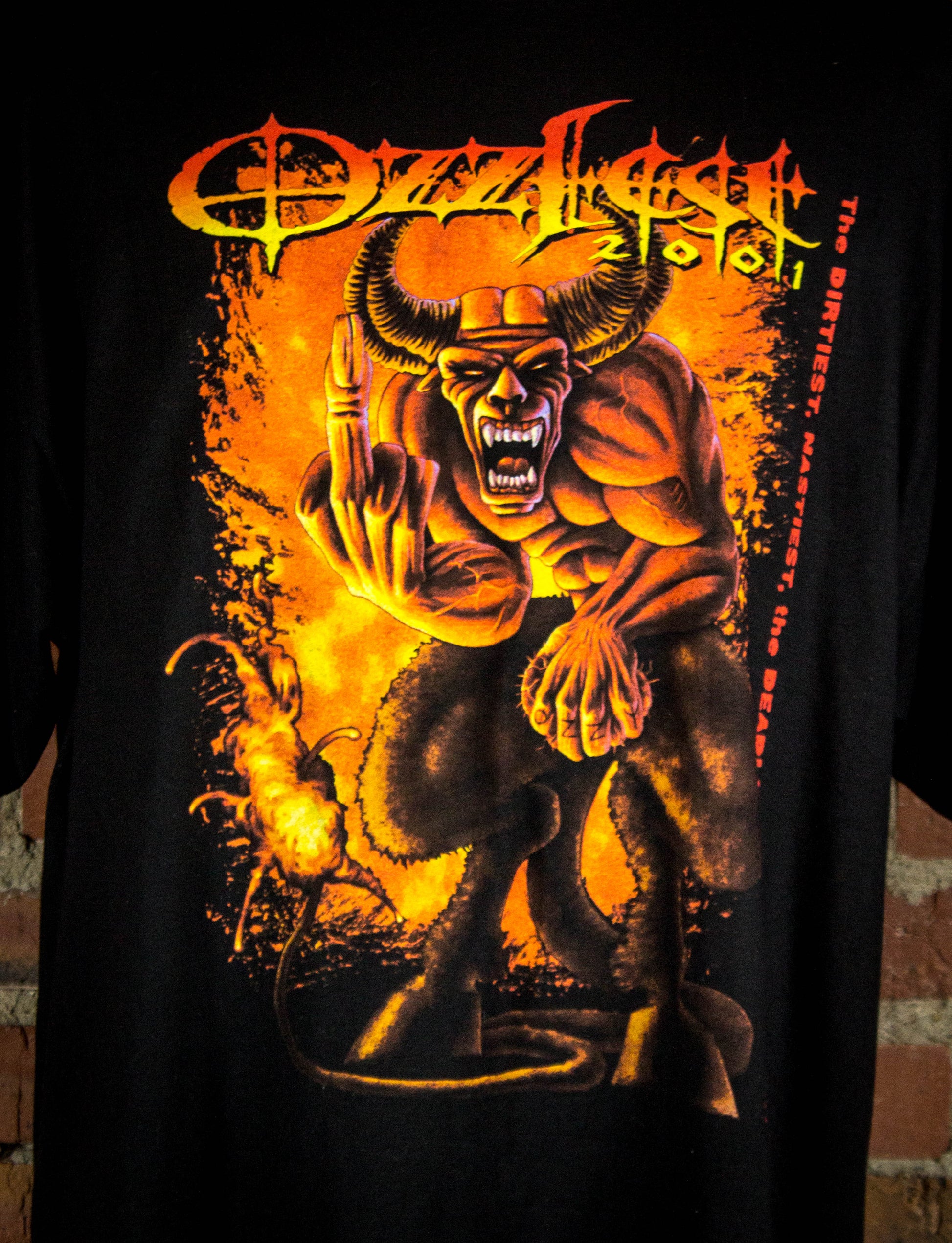 Vintage 2001 Ozzfest Black Concert T Shirt Unisex XL