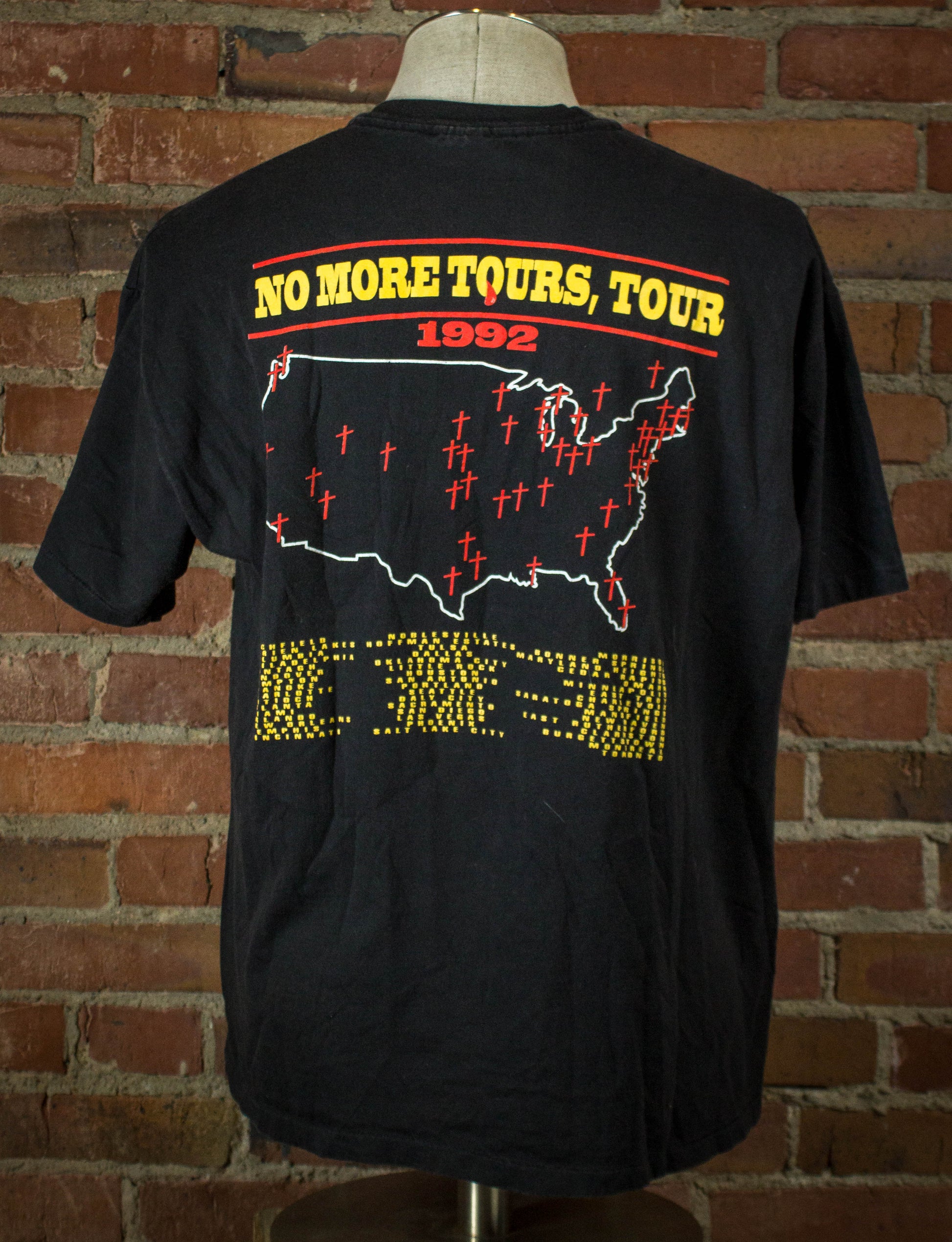Vintage 1992 Ozzy Osbourne No More Tours, Tour Black Concert T Shirt Unisex XL
