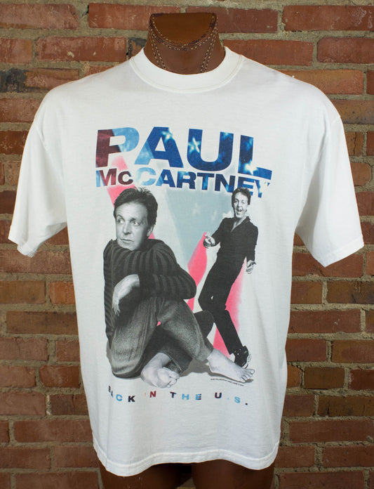 Paul McCartney 2002 Back In The US White Concert T Shirt Unisex XL