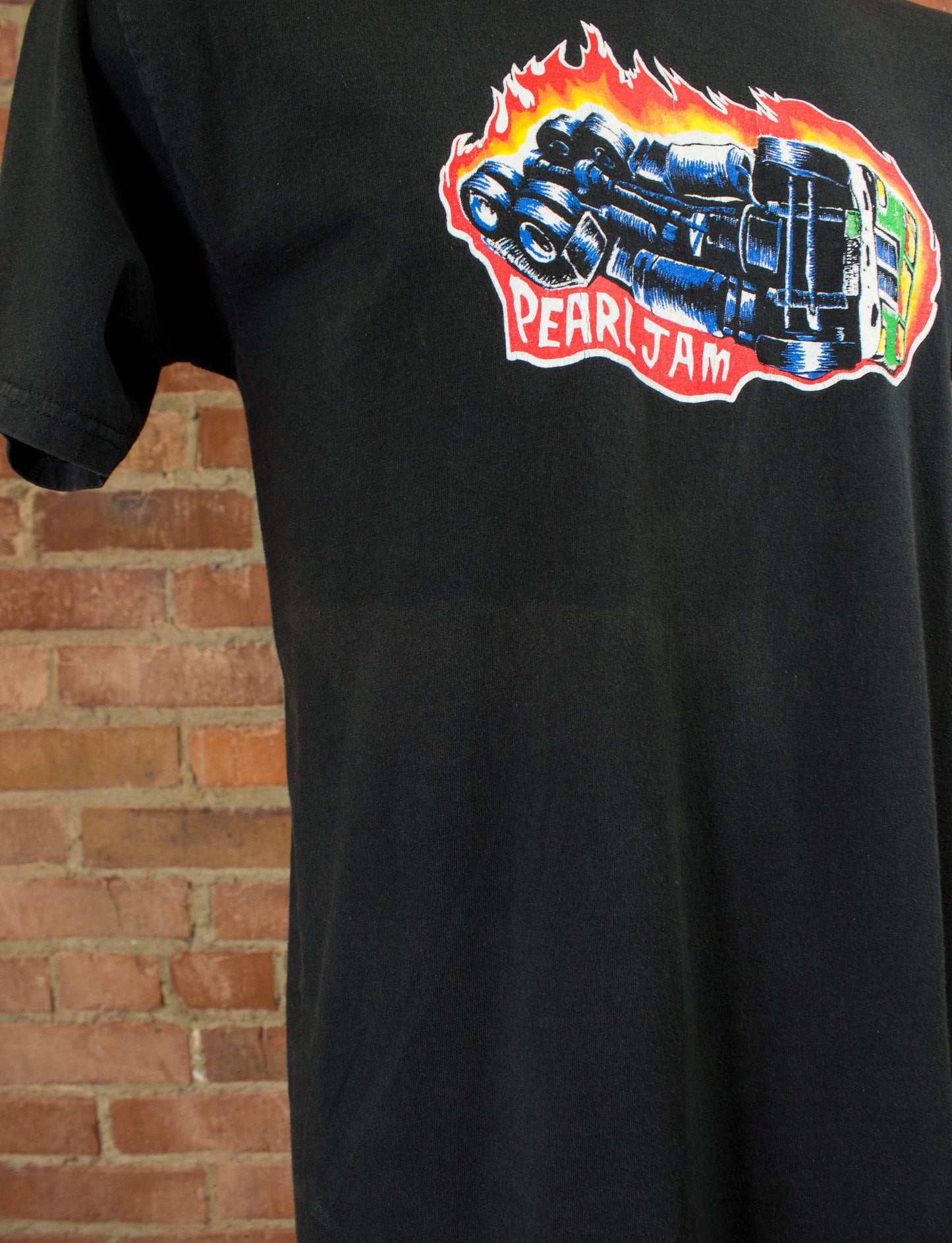 Pearl Jam 90s Nightmare Truck Tragedy Black Concert T Shirt Unisex Large