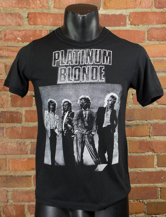 Platinum Blonde 80s Black Parking Lot Bootleg Concert T Shirt Unisex Small