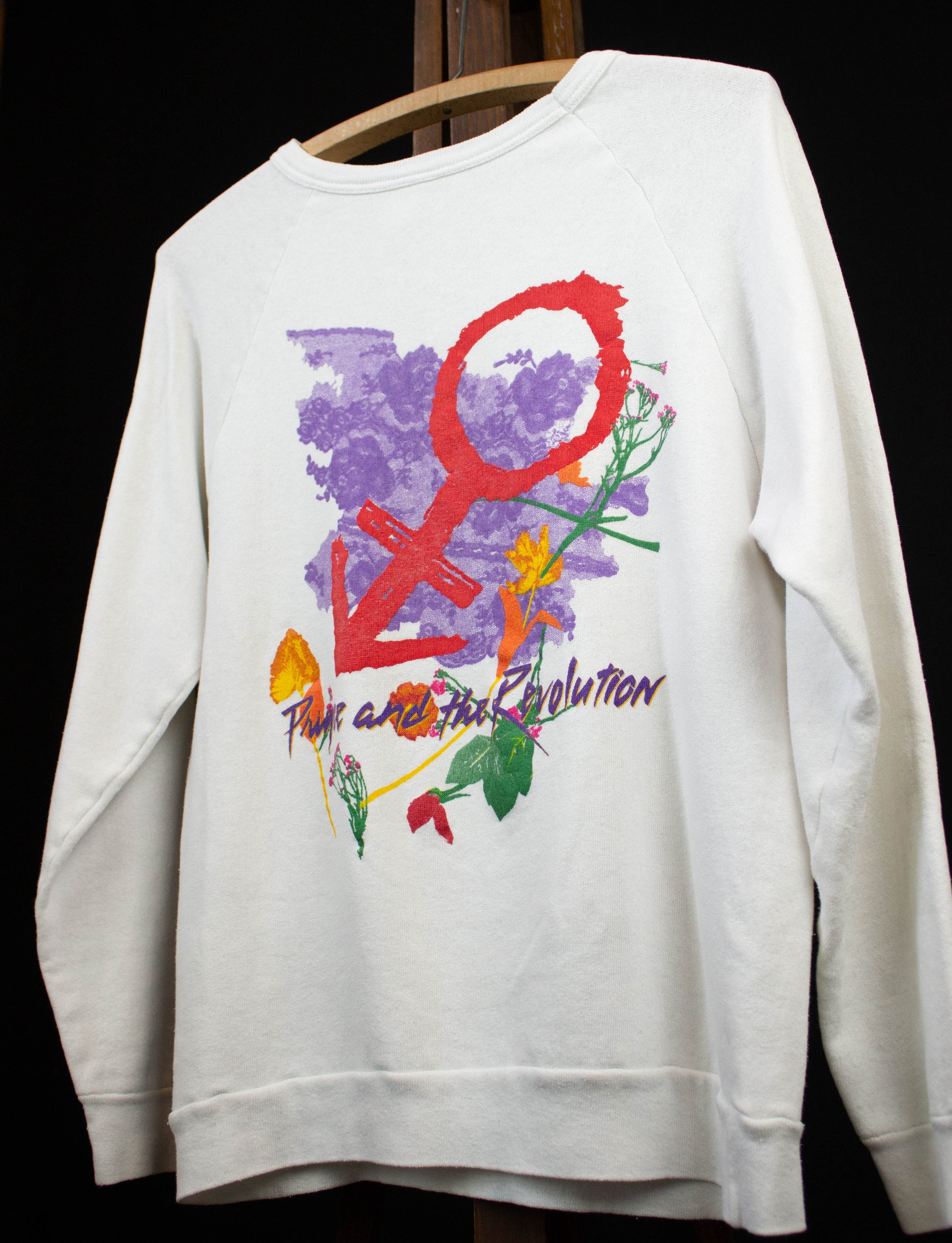 Vintage Prince and the Revolution 1984 World Tour White Sweatshirt Small/Medium
