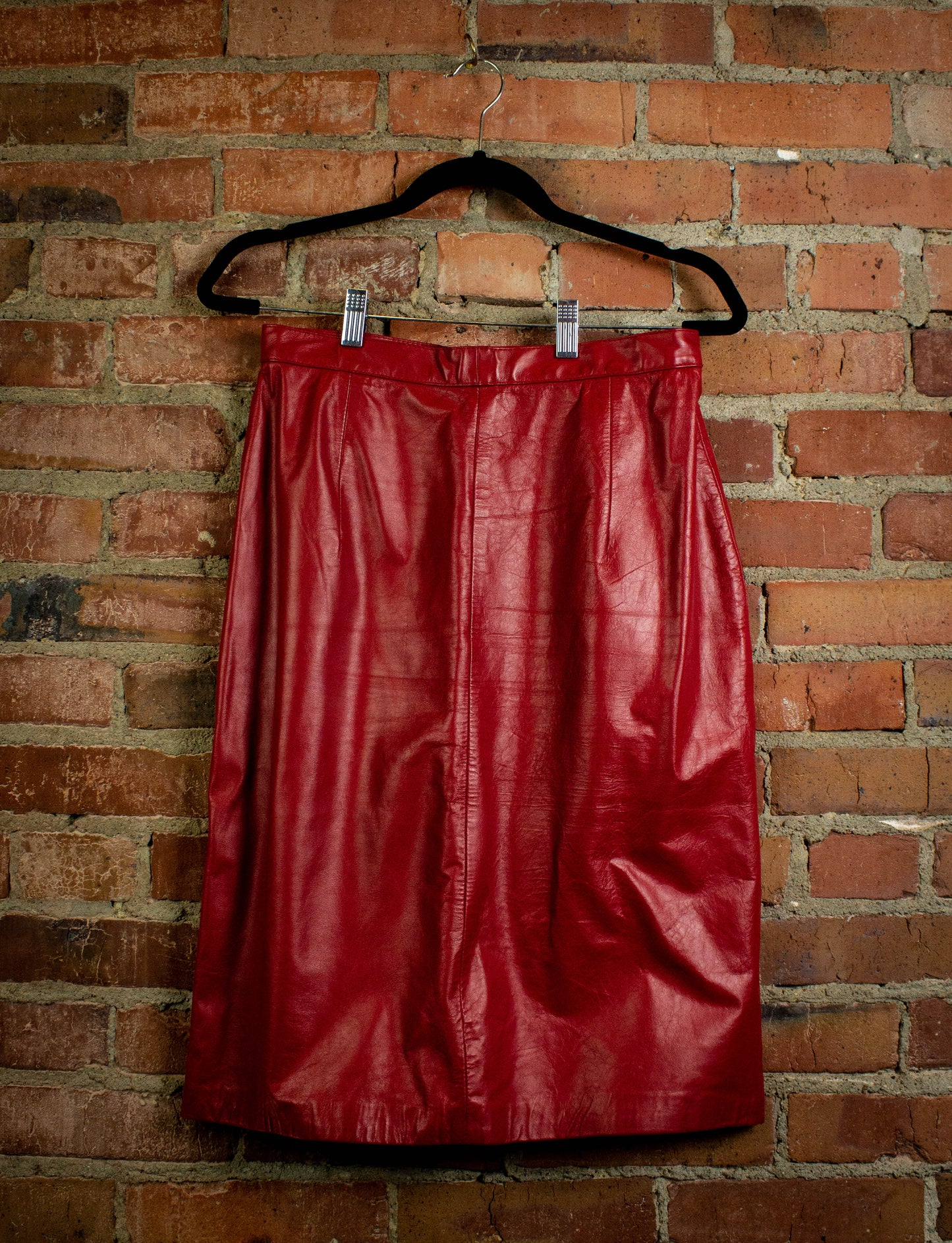 Vintage Wilsons Red Leather Two Piece 1980s Small